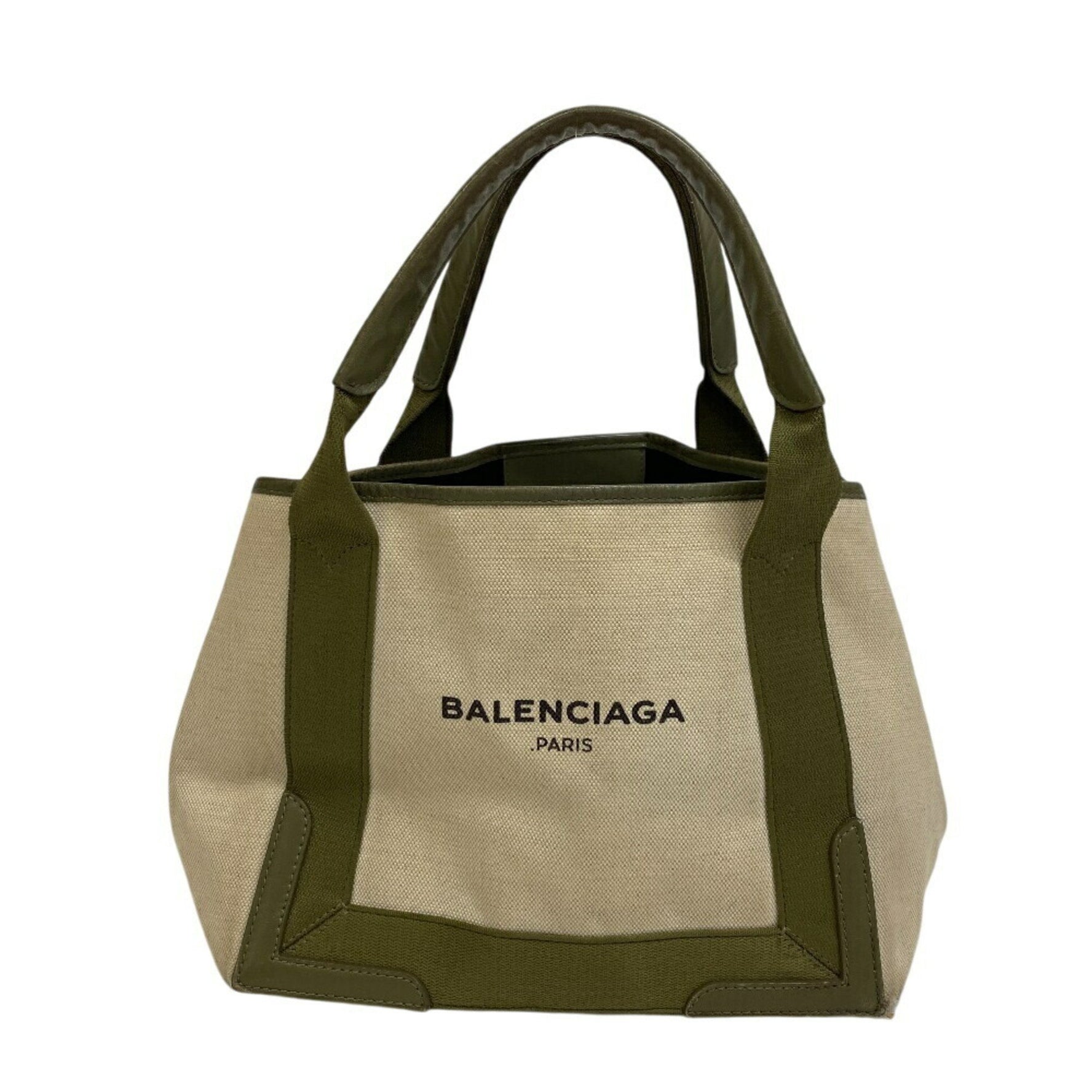 BALENCIAGA Navy Cabas Small Tote Bag Khaki Green Unisex Z0012986