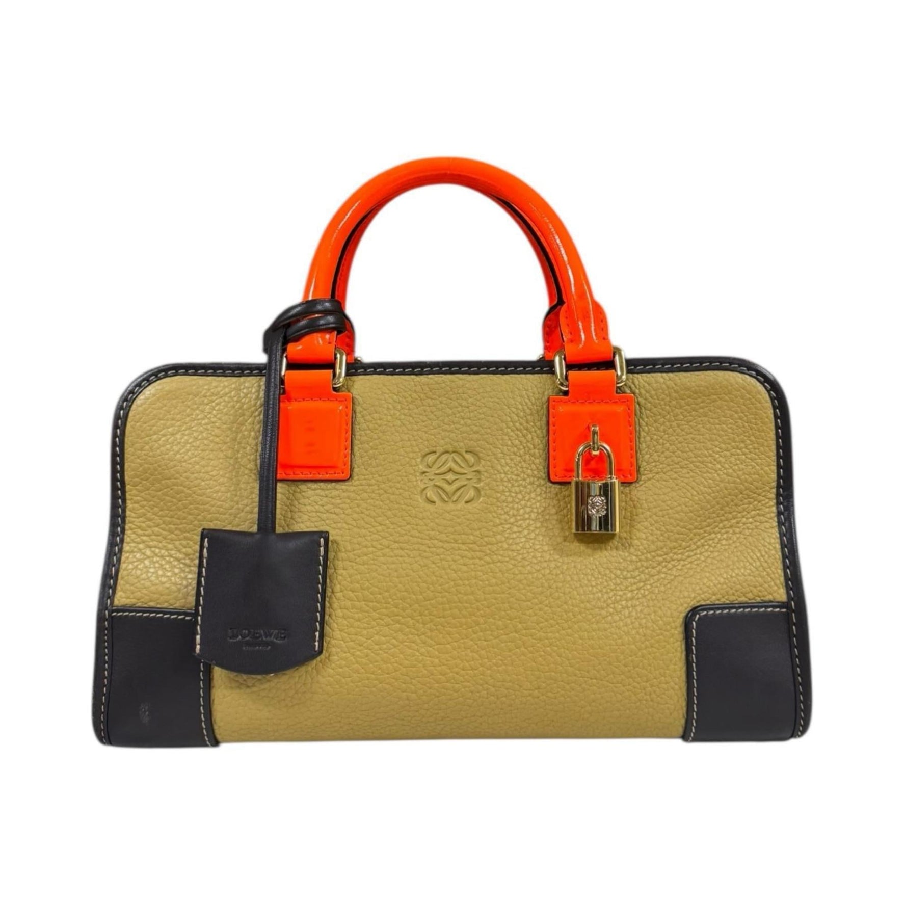 LOEWE Amazona 28 Handbag Leather Beige