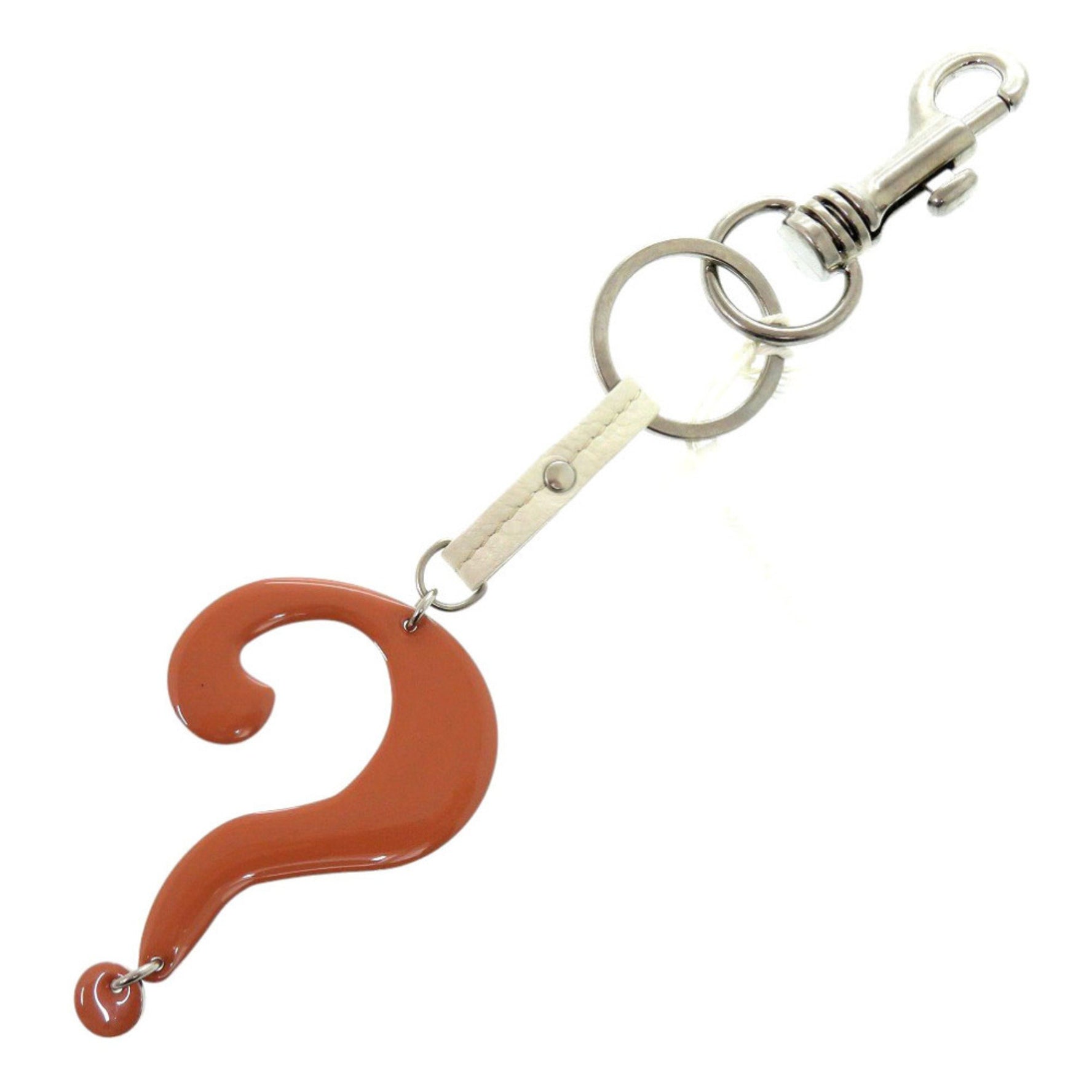 Chloé Chloe Key Ring Question Charm Keychain Metal/Metal Orange 1874
