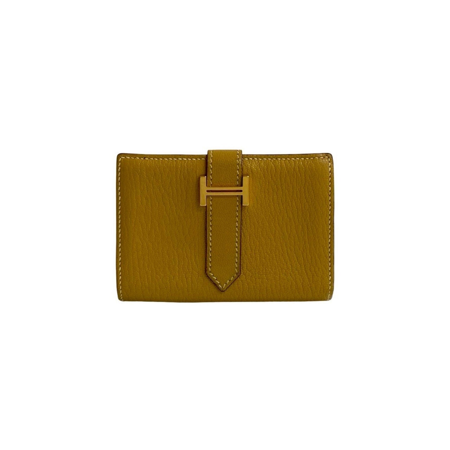 HERMES Bearn Mini Chevre Leather Business Card Case/Card Case