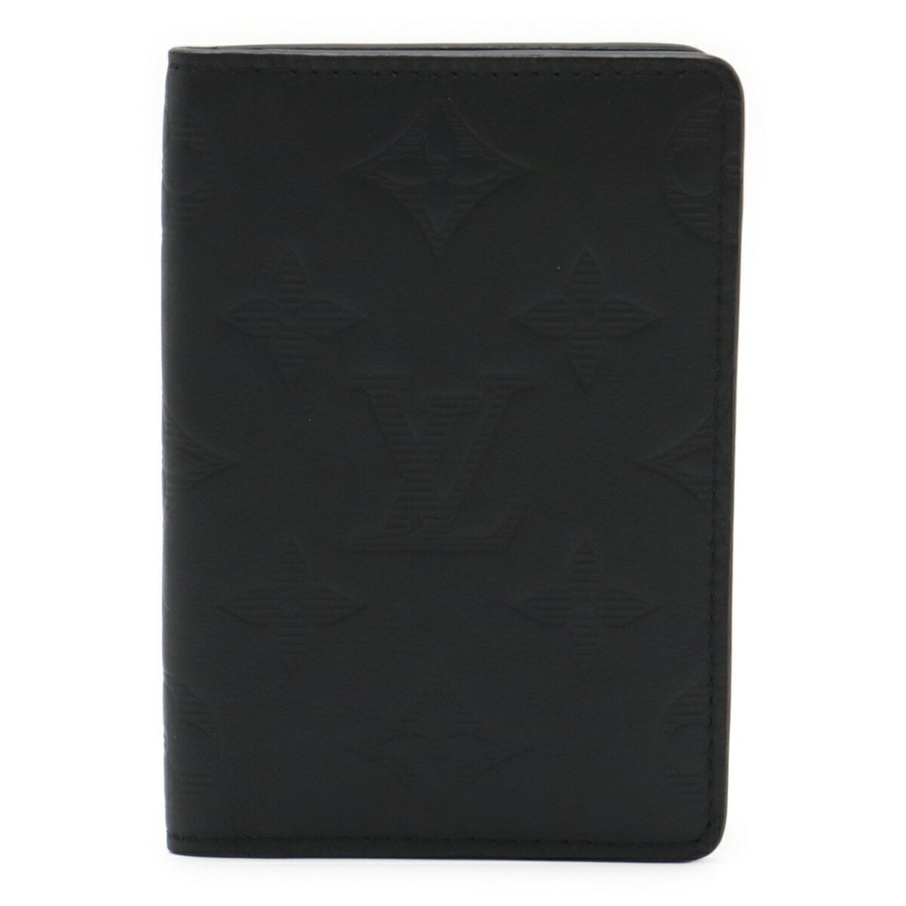 LOUIS VUITTON Monogram Shadow Organizer de Poche Card Case, Business Holder, Pass Noir Black