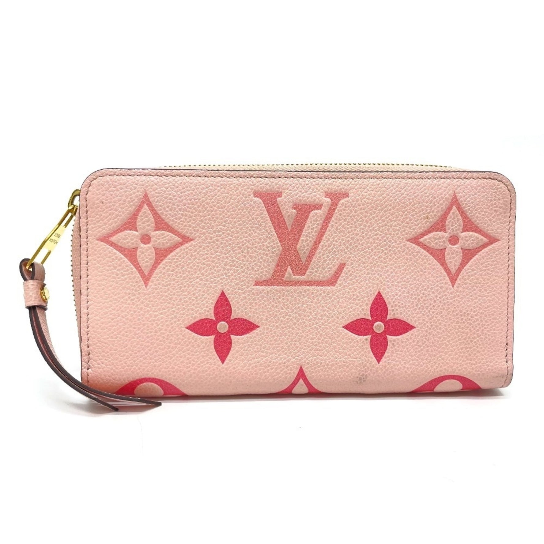 LOUIS VUITTON M80403 Monogram Empreinte by the Pool Zippy Wallet, Leather, Women's, Bouton de Rose/Pink, Gold Hardware