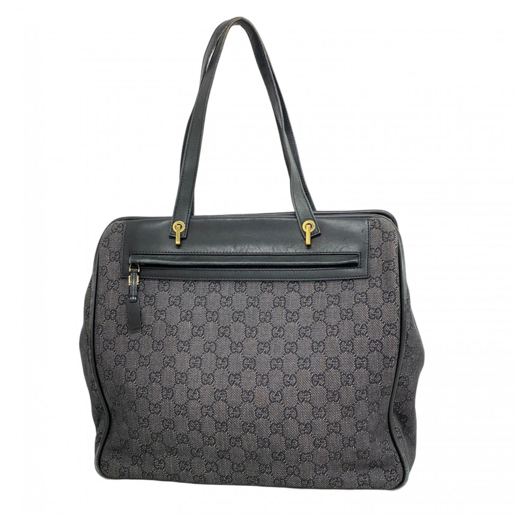 Gucci Shoulder Bag Denim Black Women's