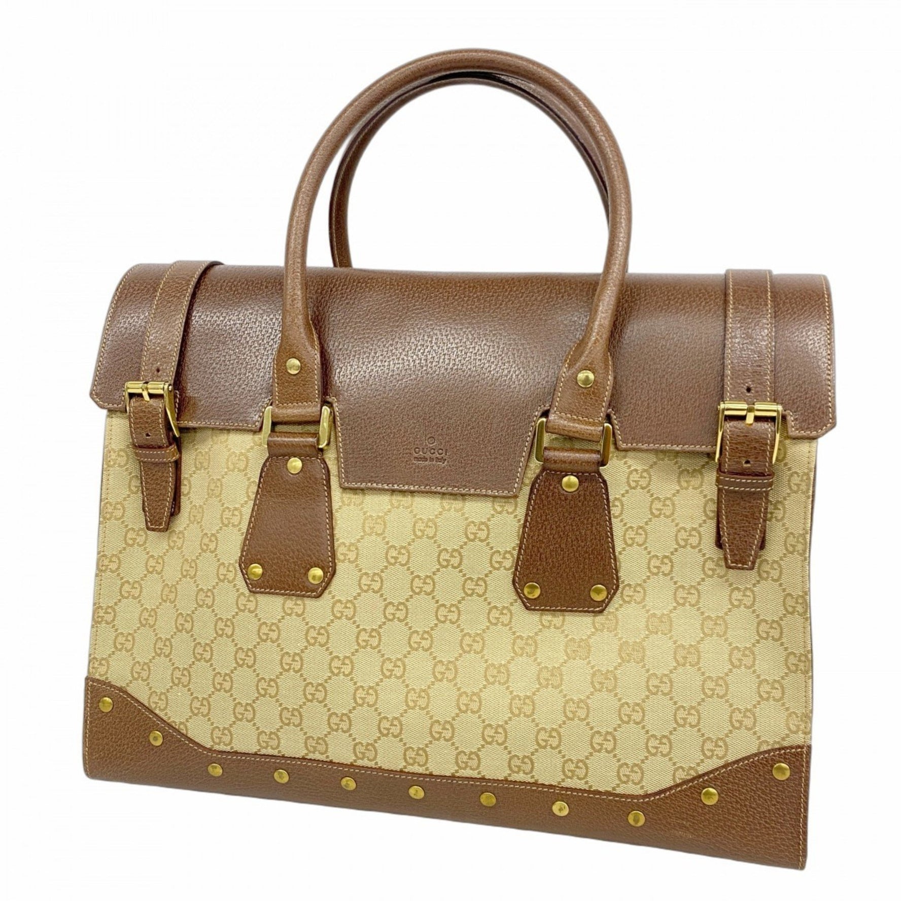Gucci Boston Bag GG Canvas Brown Beige Men's Women's