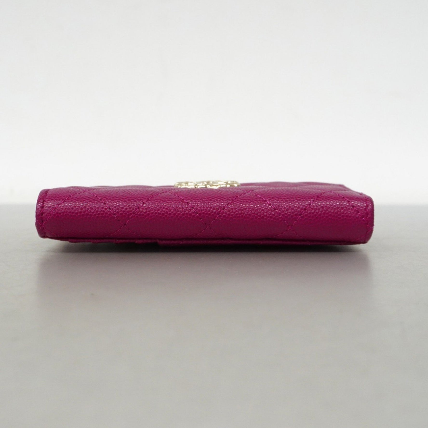 Chanel Matelasse Caviar Leather Wallet/Coin Case, Pink Champagne, Women's