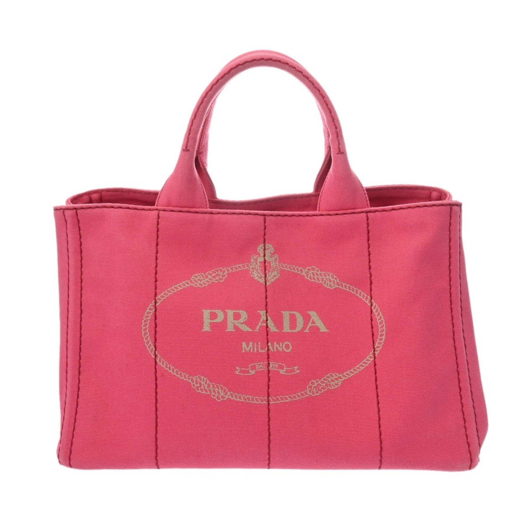 PRADA Canapa Large Tote, Canvas Handbag, B-Rank, Pre-Owned, Ginzo