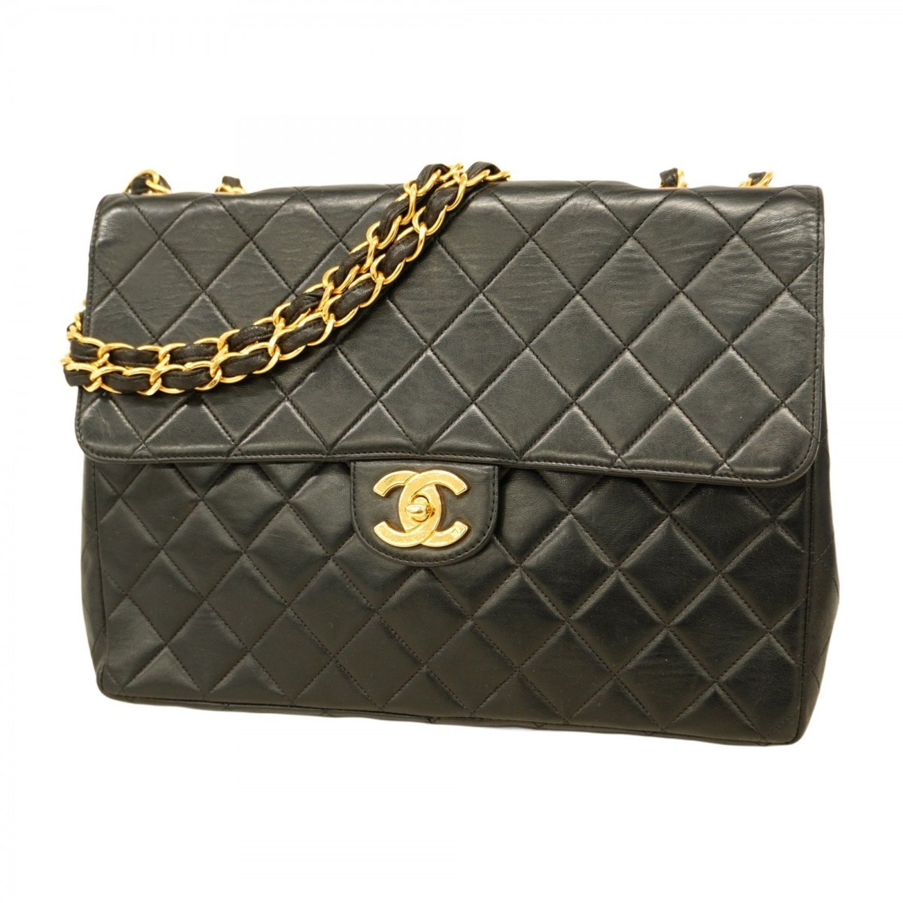Chanel Shoulder Bag, Large Matelasse, Double Chain, Lambskin