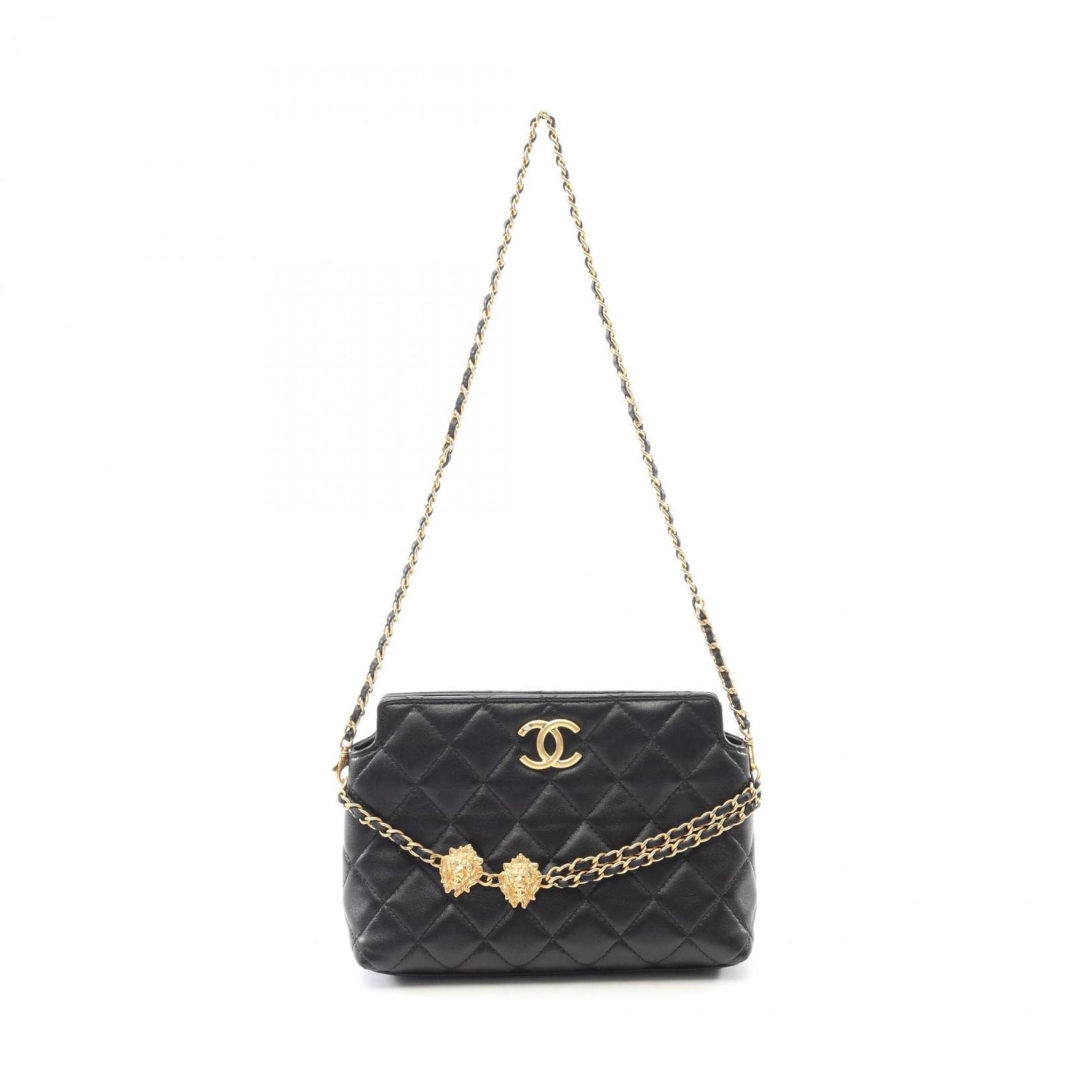 CHANEL Matelasse Shoulder Bag Lambskin (Sheepskin) Women's Black