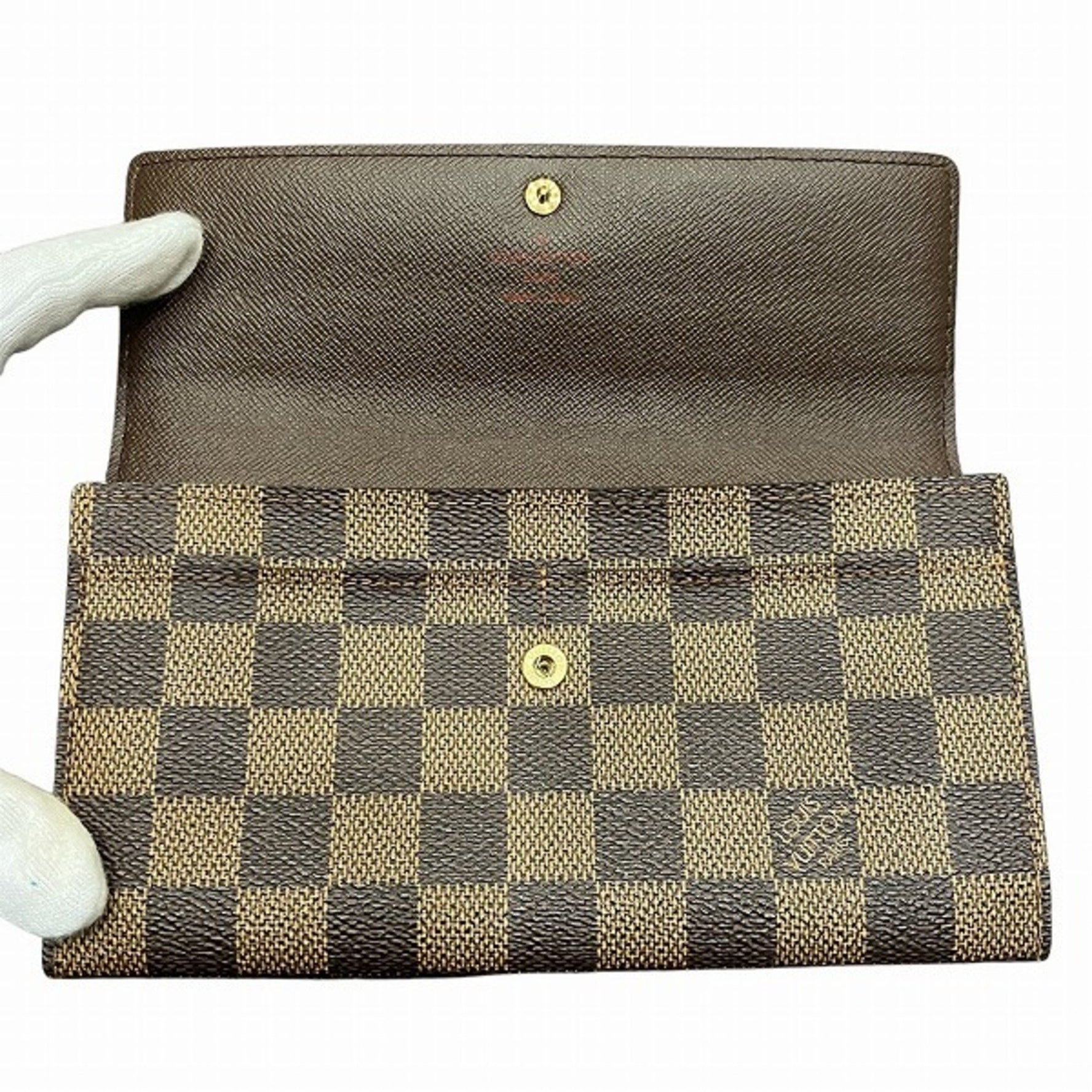 Louis Vuitton Damier Pochette Porto Monnaie Credit N61725 Long Wallet for Men and Women
