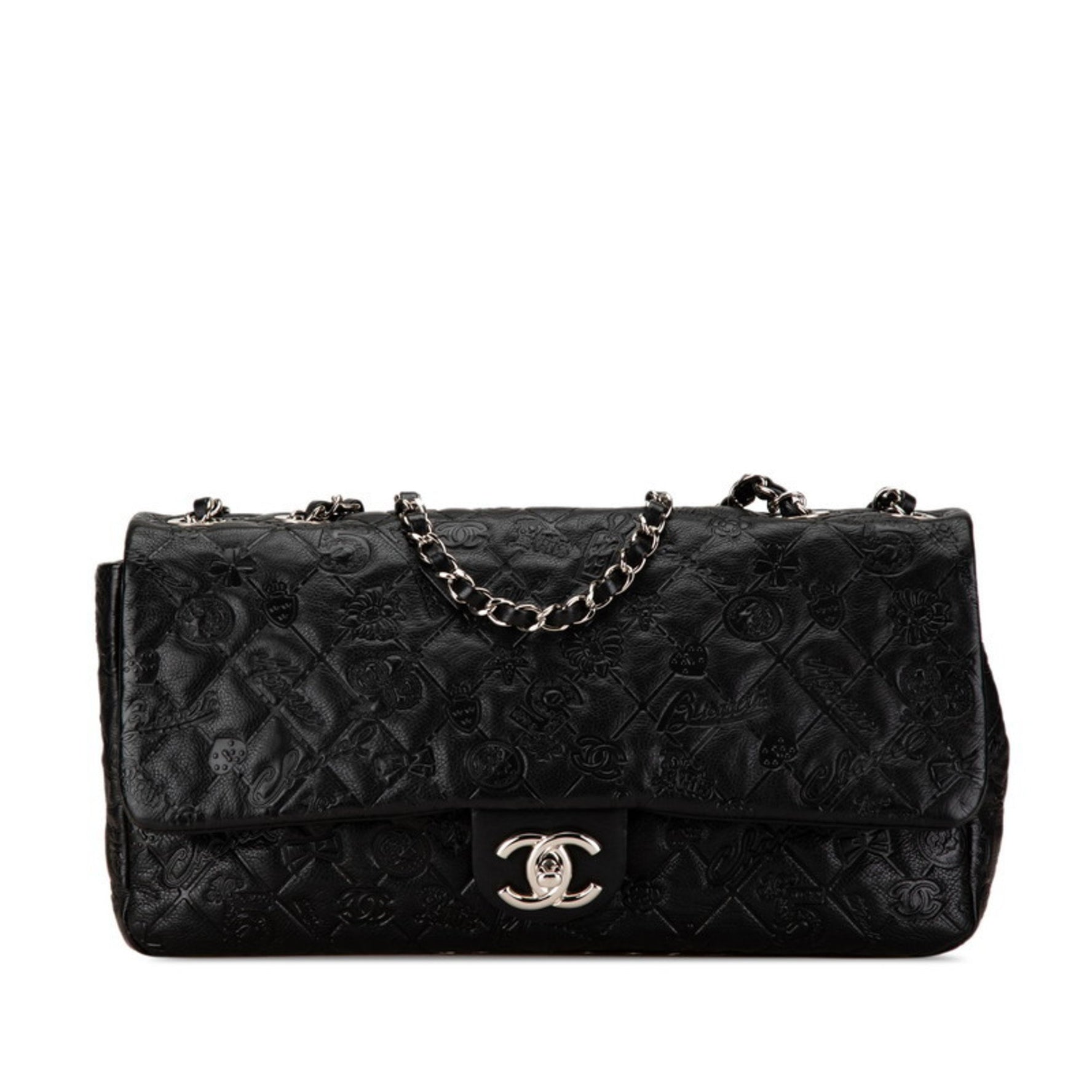 Chanel Matelasse Icon Bag Chain Shoulder Handbag Leather