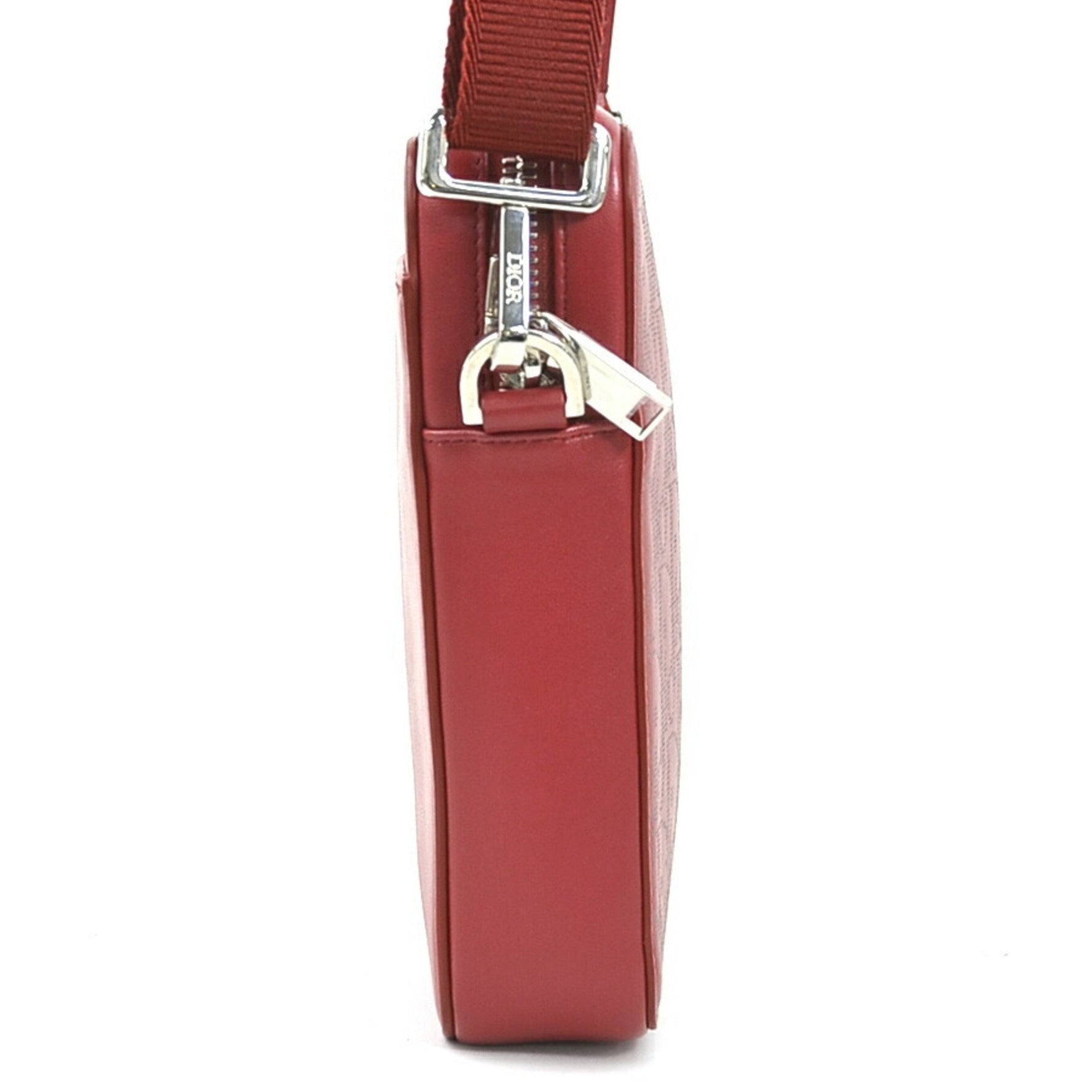 Christian Dior Shoulder Bag Leather Red Men's