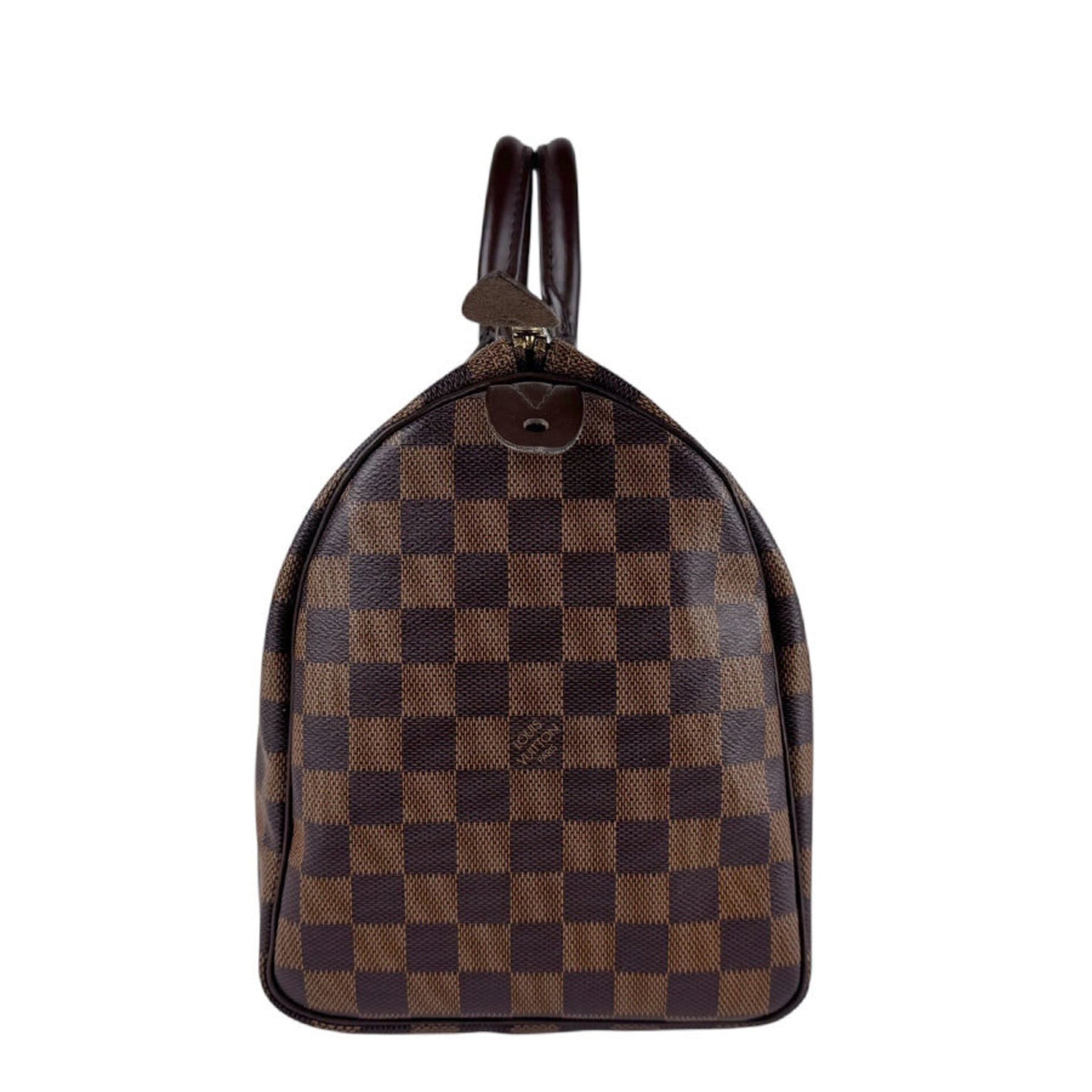 Louis Vuitton Damier Speedy 30 Handbag in Canvas and Ebene Leather, Women's