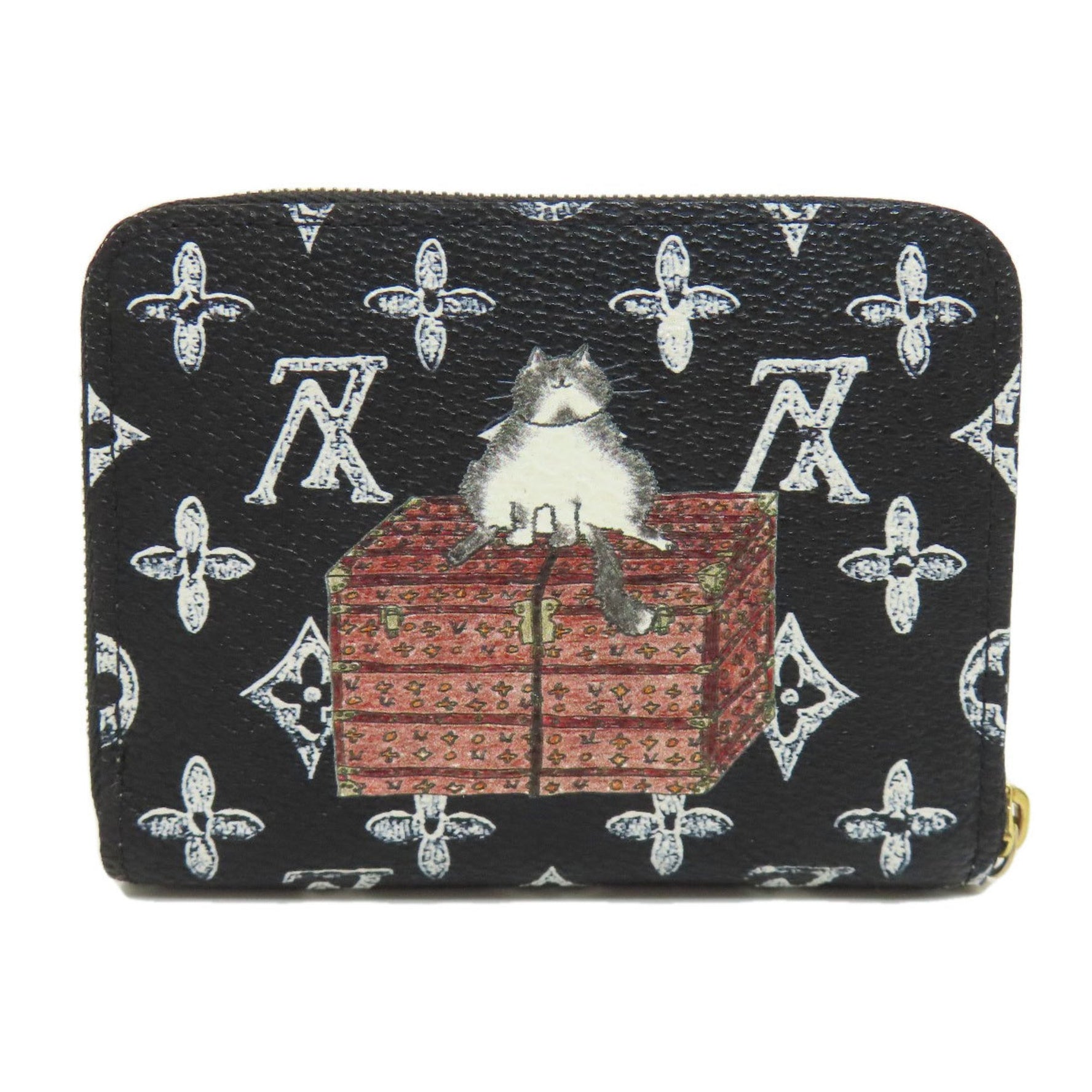 Louis Vuitton M63884 Zippy Coin Purse Catgram Wallet/Coin Case Monogram Canvas Women's LOUIS VUITTON