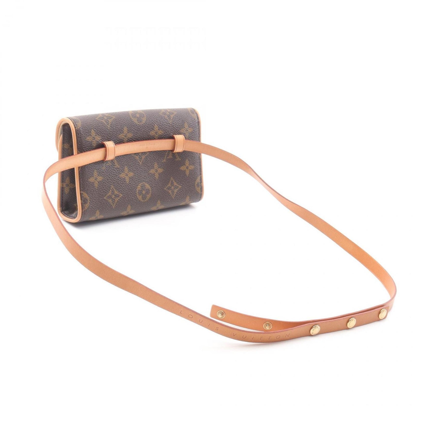Louis Vuitton Florentine Pochette Waist Bag/Body Bag in Coated Canvas and Leather with Monogram Design