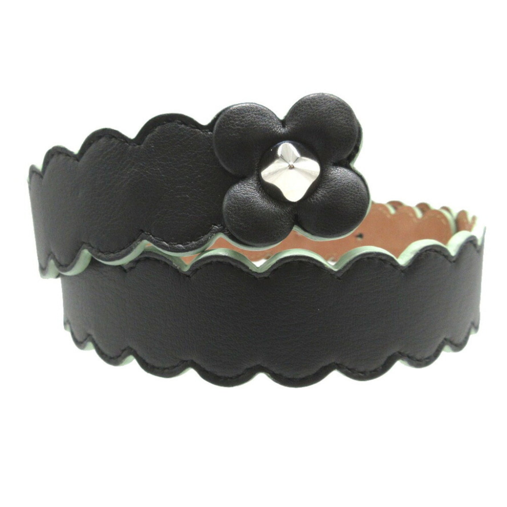 Fendi Flower Motif Leather 75 Belt