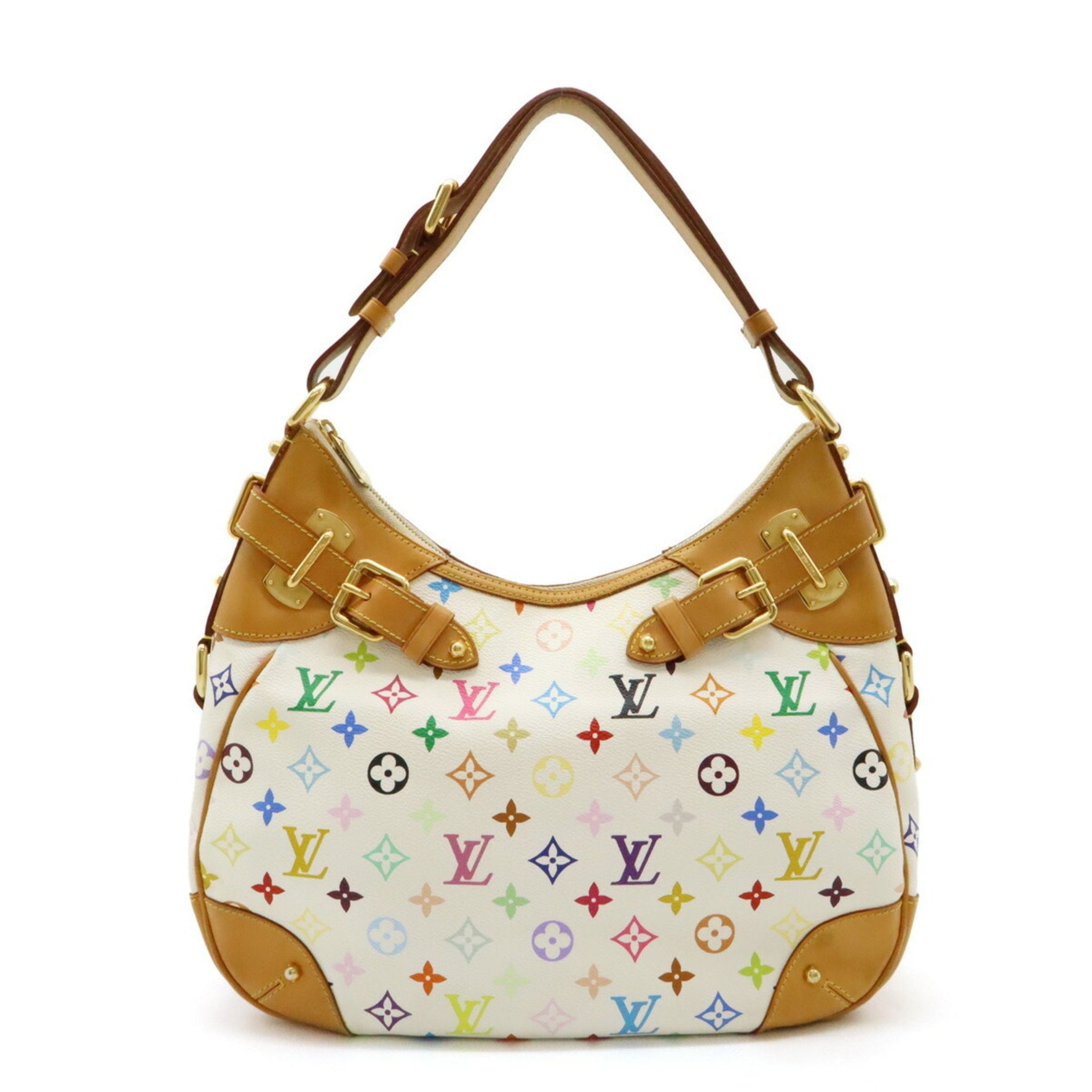 LOUIS VUITTON Louis Vuitton Monogram Multicolor Greta Shoulder Bag Bron White M40195