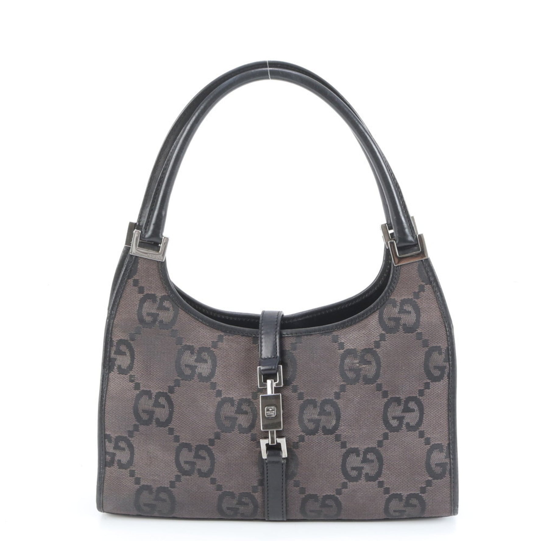 Gucci Jumbo GG Canvas Jackie 002 1068 Leather Shoulder Bag/Tote/Handbag