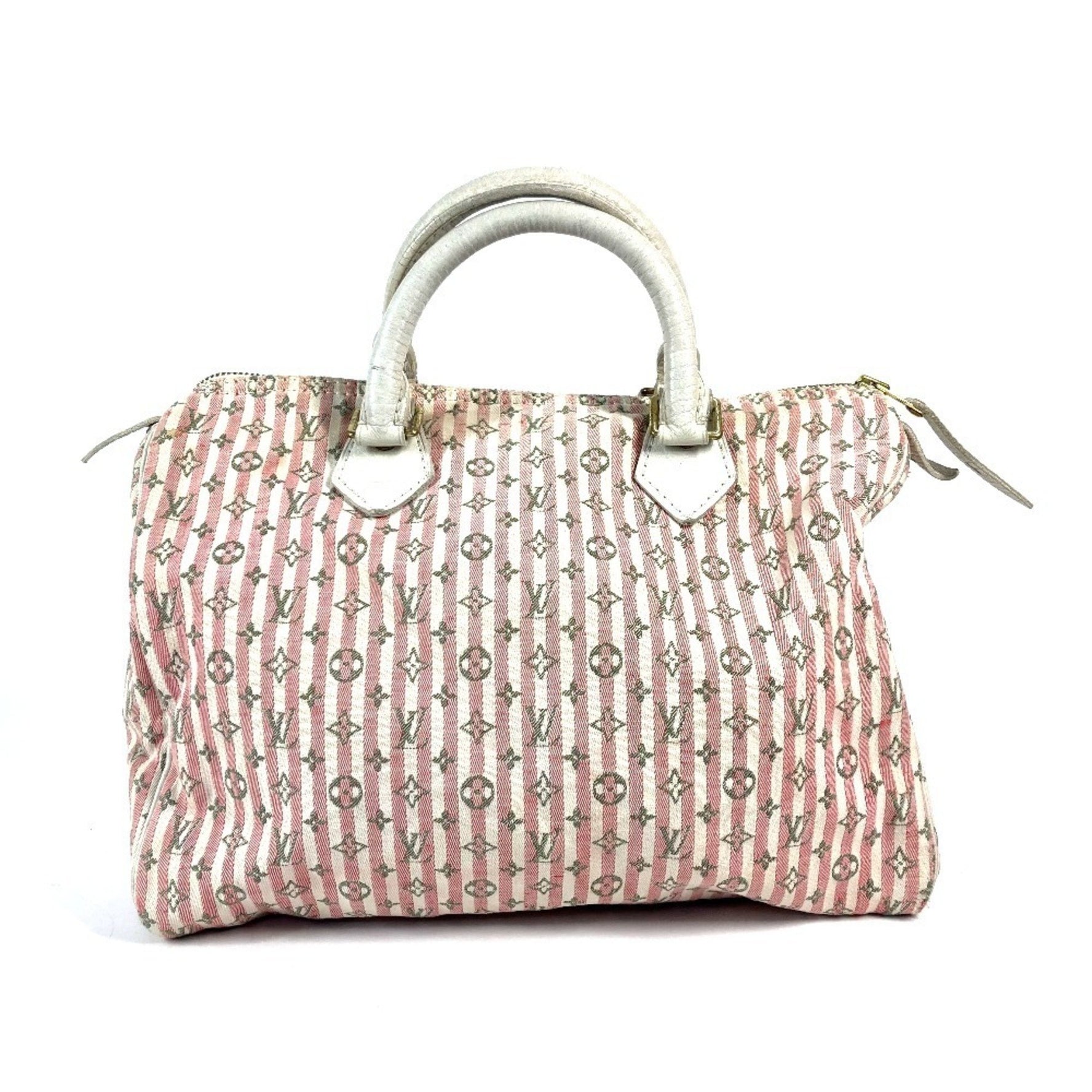 LOUIS VUITTON Monogram Mini Lan Croisette Speedy 30 Boston Bag Handbag Canvas Women's Rouge Pink