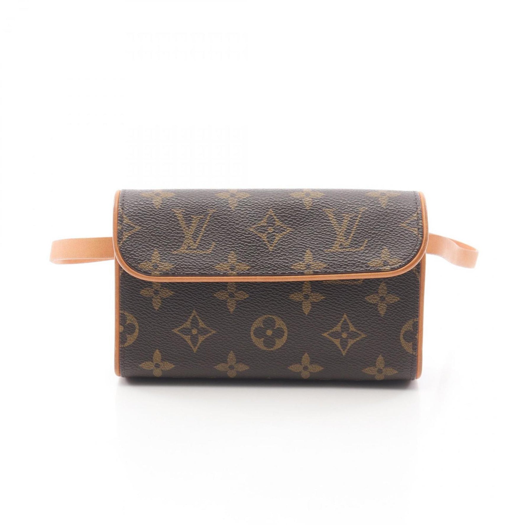 Louis Vuitton Florentine Pochette Waist Bag/Body Bag in Coated Canvas and Leather with Monogram Design, Brown
