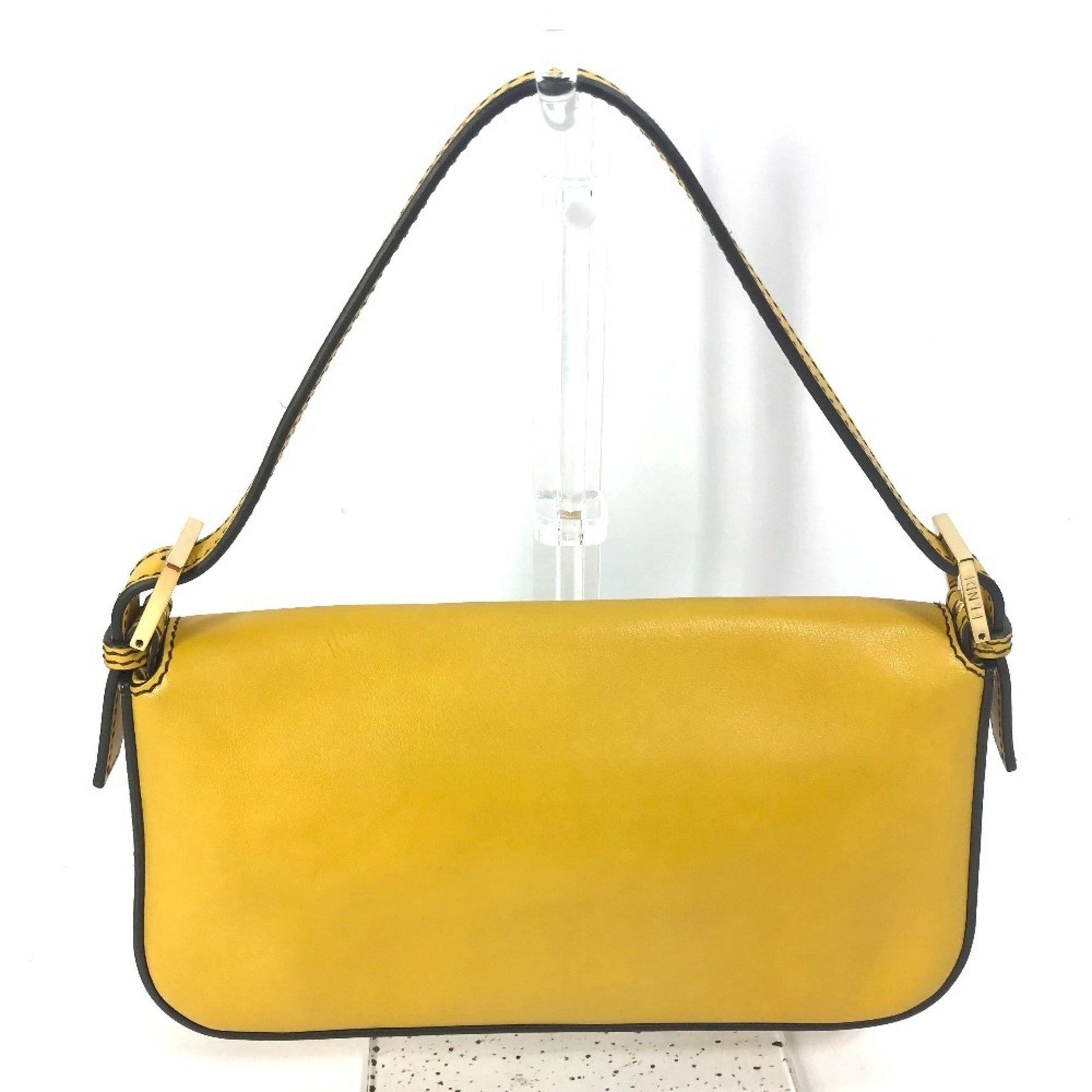 FENDI FF Mamma Bucket Shoulder Bag, Handbag, Leather