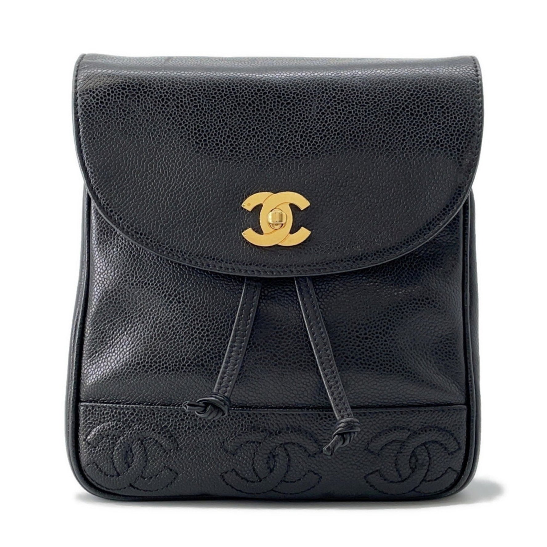 CHANEL Backpack Coco Mark Caviar Skin