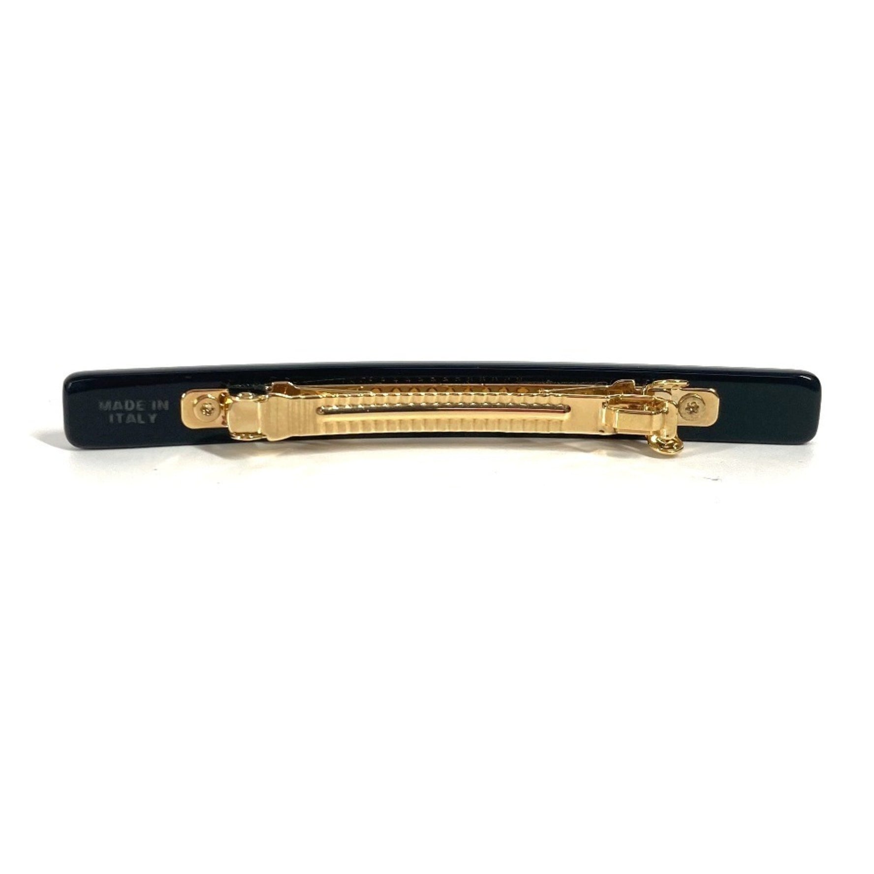 Miu Miu miu Miu Logo Hair Accessory Barrette Plastic Black