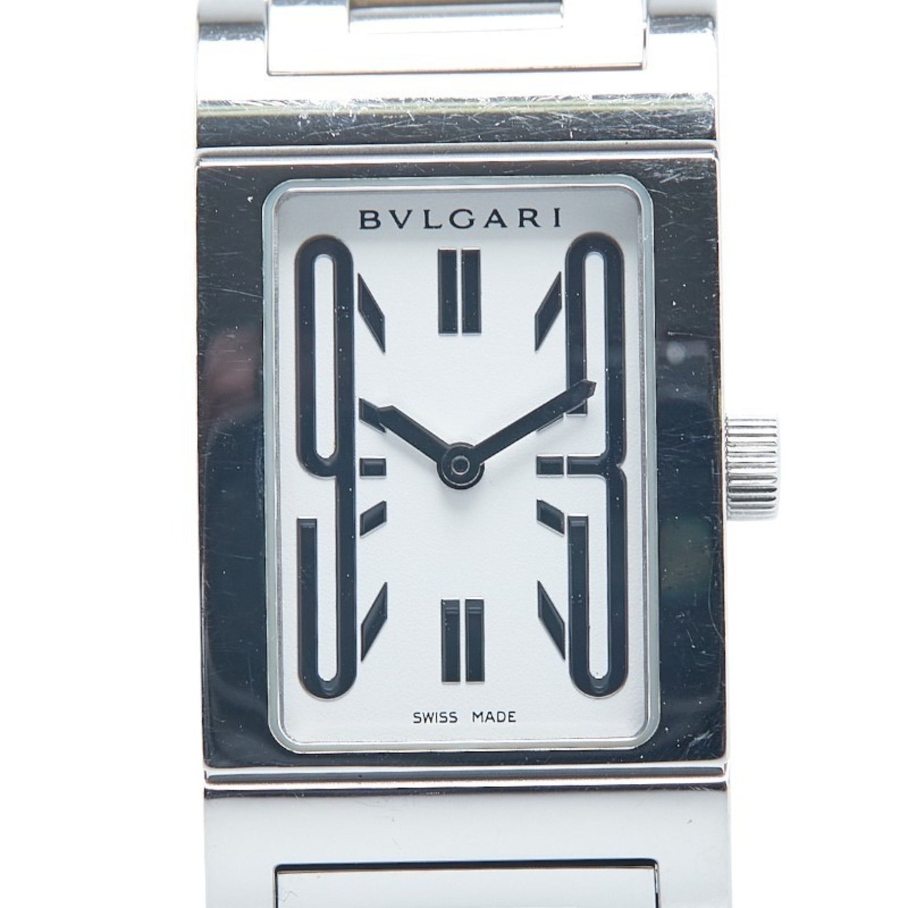 Bvlgari Rettangolo Watch Quartz Dial Stainless Steel