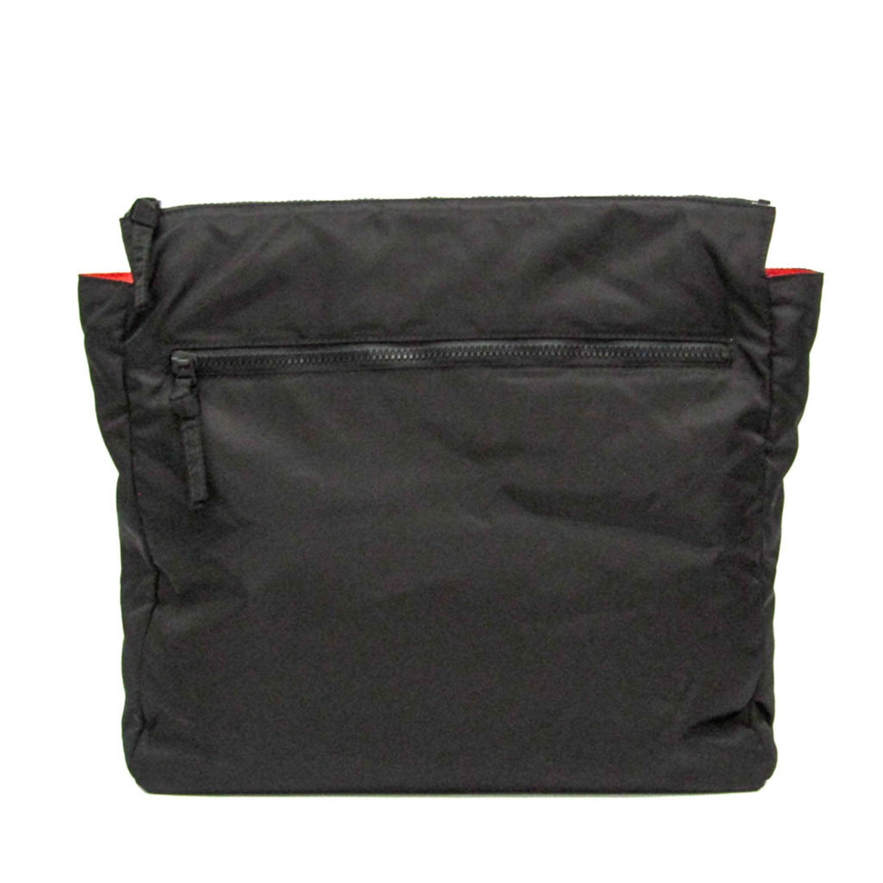 Bottega Veneta Travel Pouch Men,Women Nylon Clutch Bag,Pouch Black,Orange