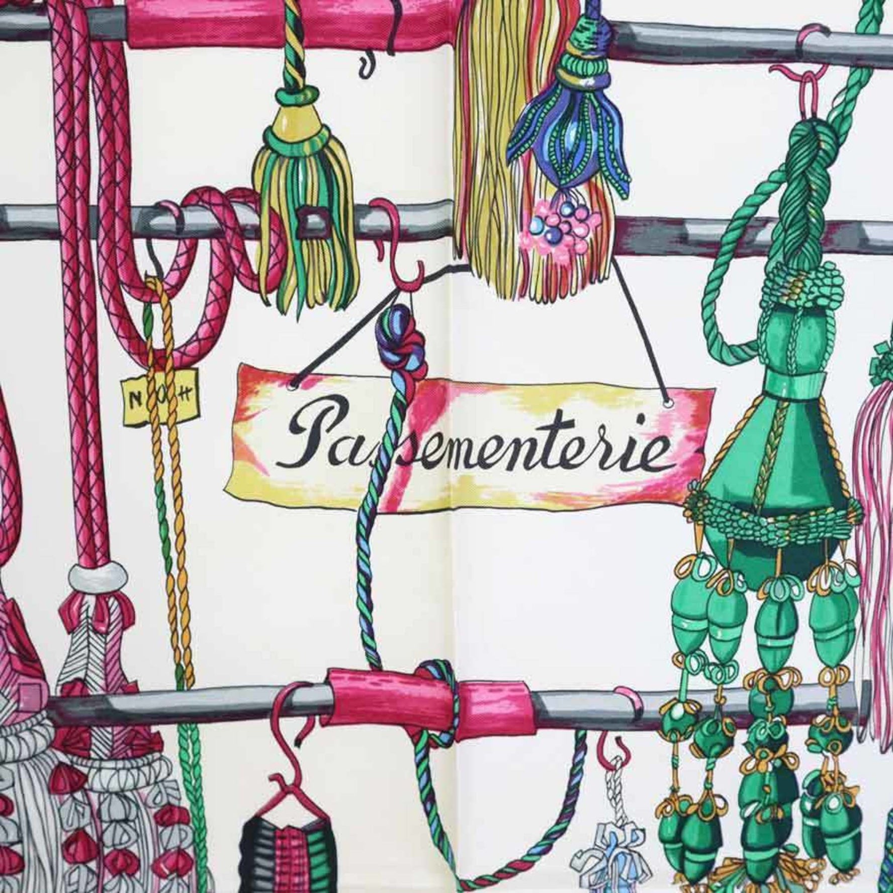 Hermes Scarf/Muffler Carre 90 Silk Magenta Multicolor