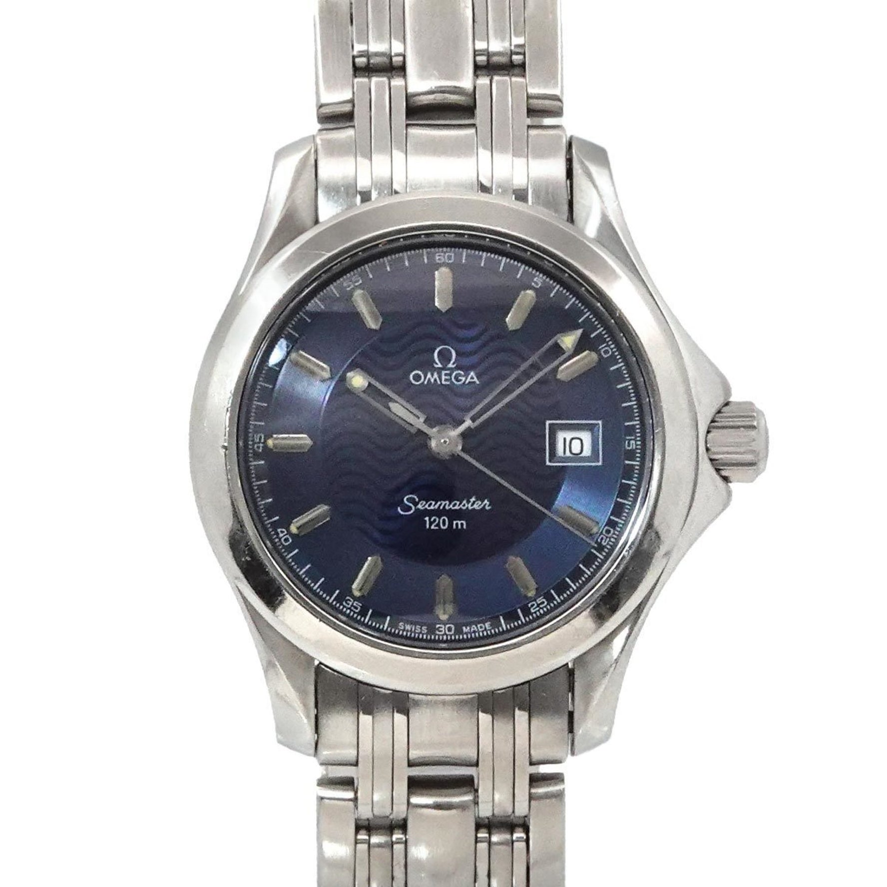 OMEGA Seamaster 120 2581-81 Women's Watch with Date, Blue Quartz Movement