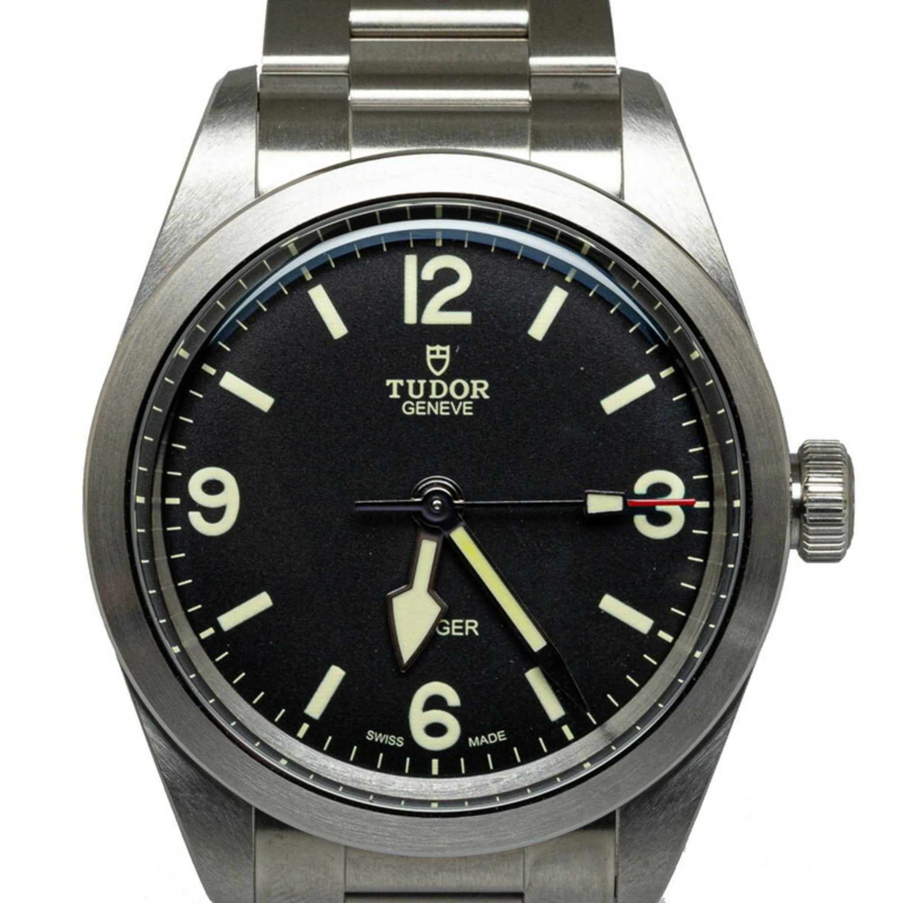 Tudor Ranger Watch Automatic Black Dial Stainless Steel Men's TUDOR