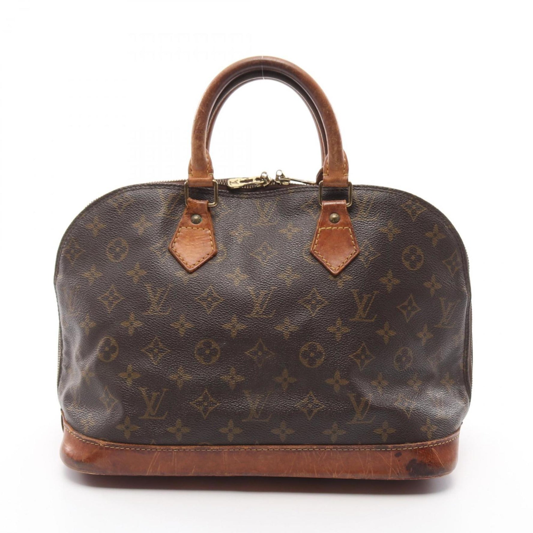 Louis Vuitton Alma PM Handbag Coated Canvas Leather Monogram Brown