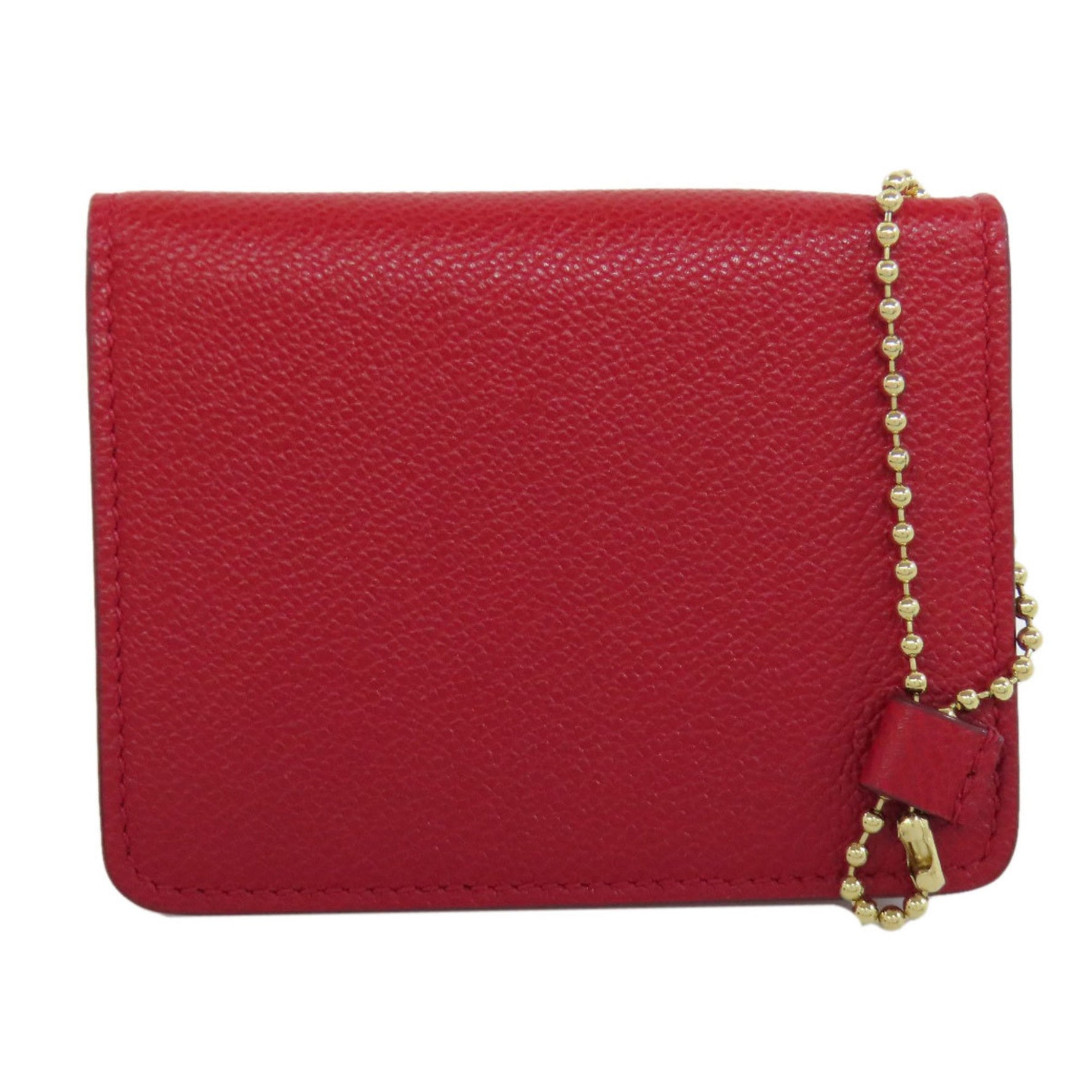 BALLY Business Card Holder/Card Case Leather Women's