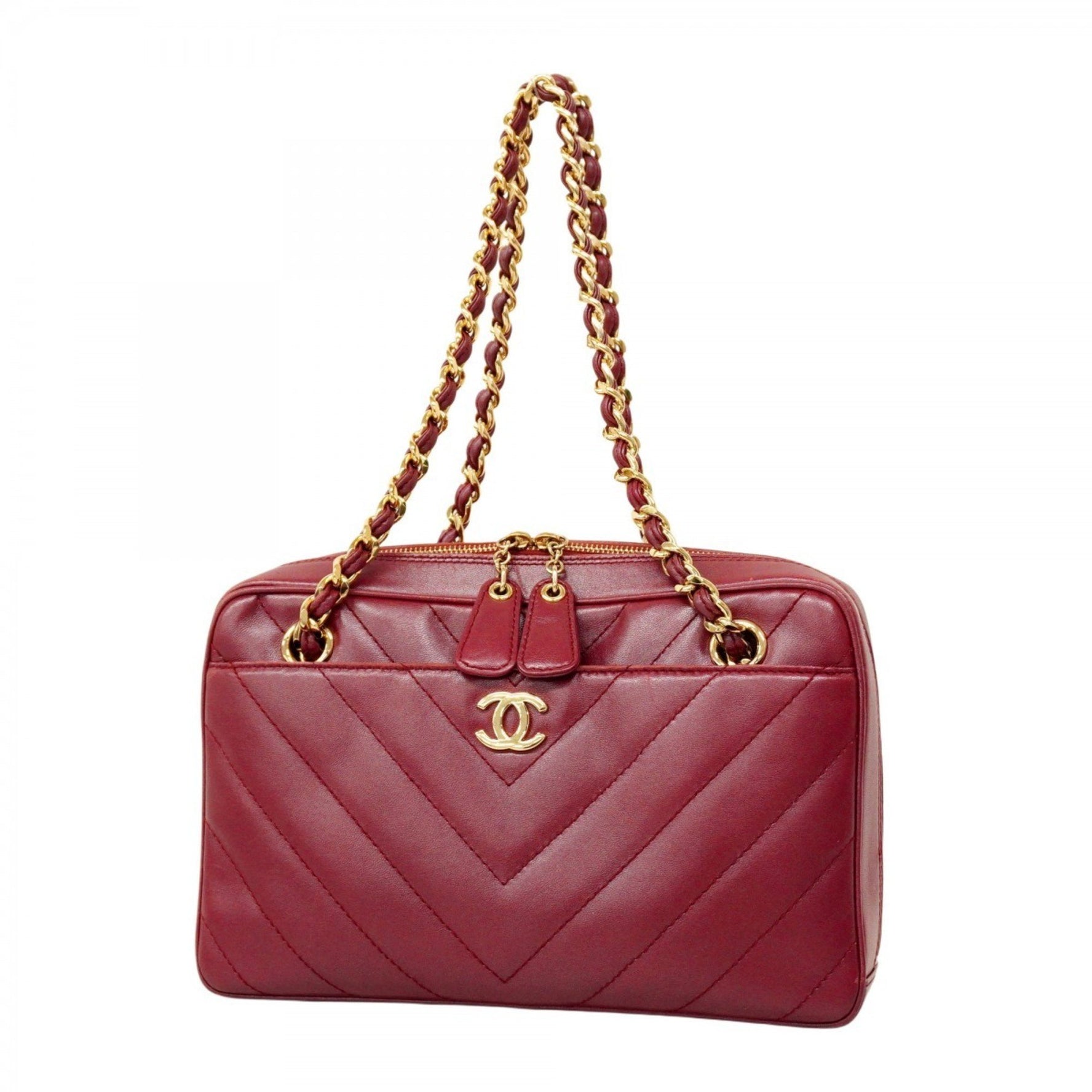 Chanel Shoulder Bag, V-Stitch Chain Lambskin