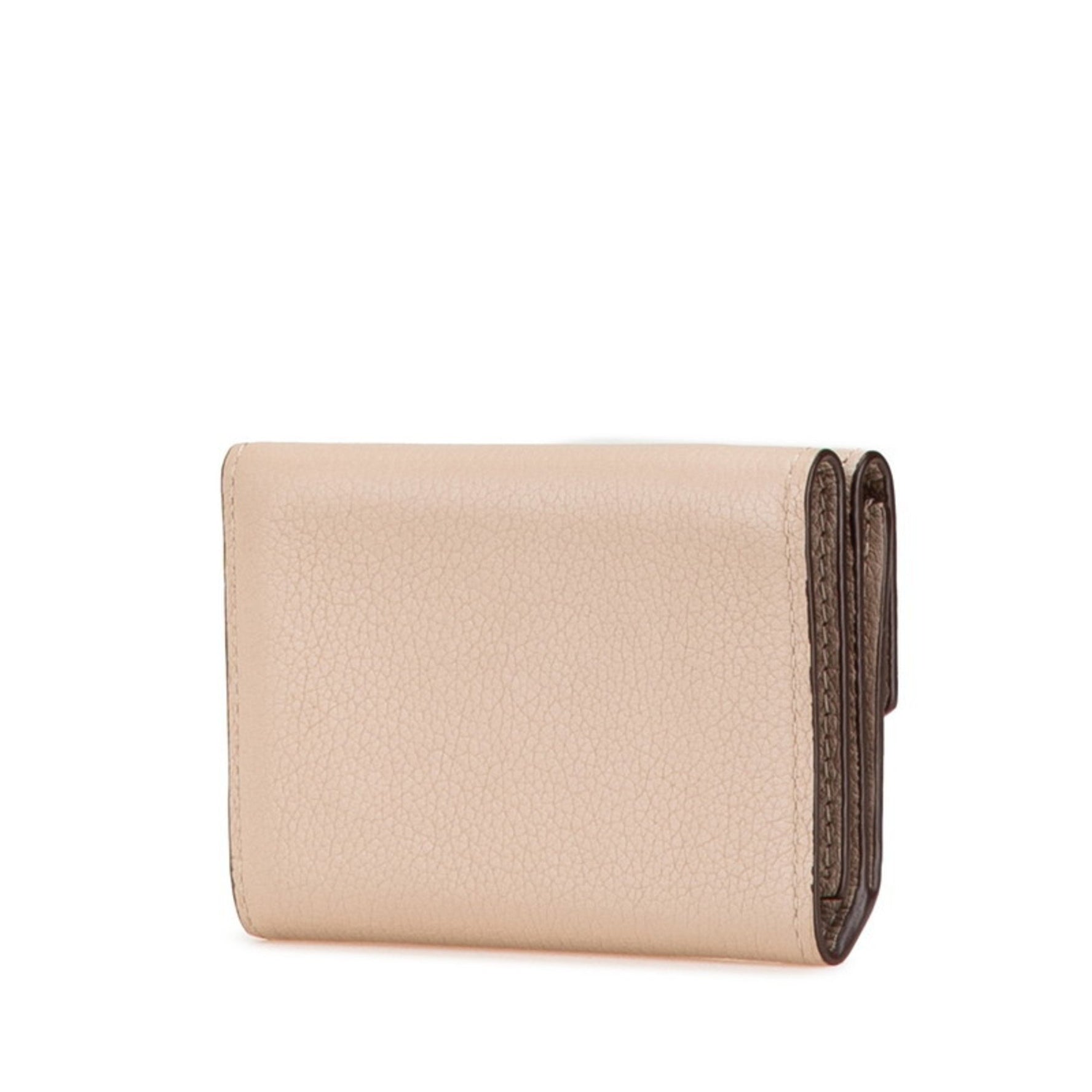 Louis Vuitton Portefeuille Lock Mini Tri-fold Wallet, Compact Wallet Greige/Gray Calf Leather