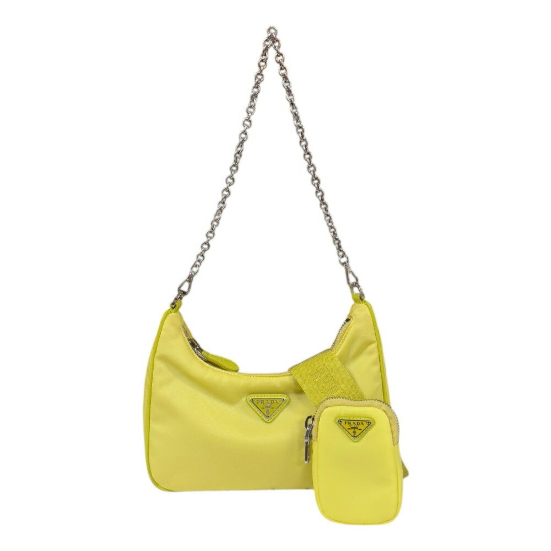Prada Shoulder Bag Nylon 1BH204 Yellow Women's PRADA 2way