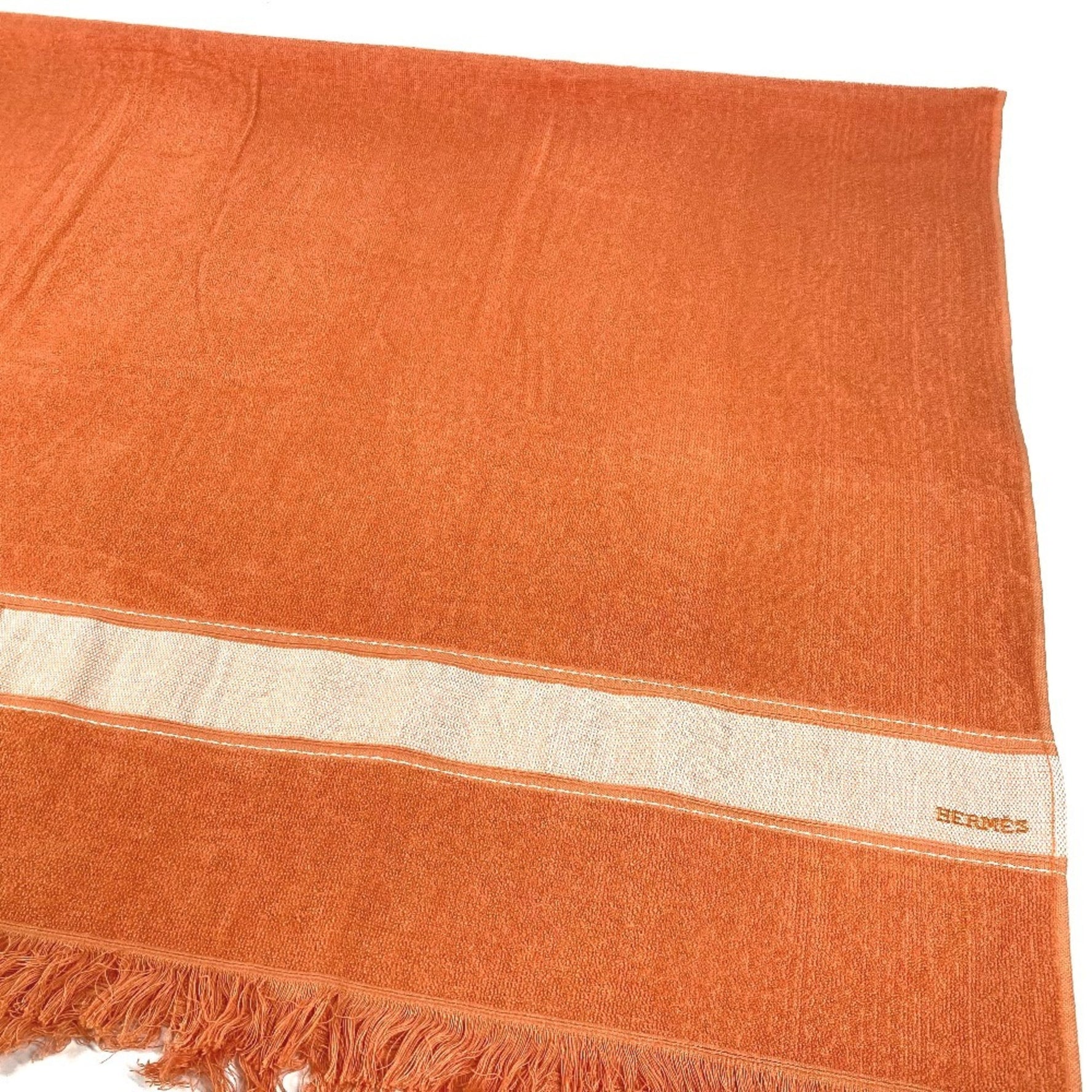 HERMES Bath Towel Knee Blanket Yachting Large Cotton