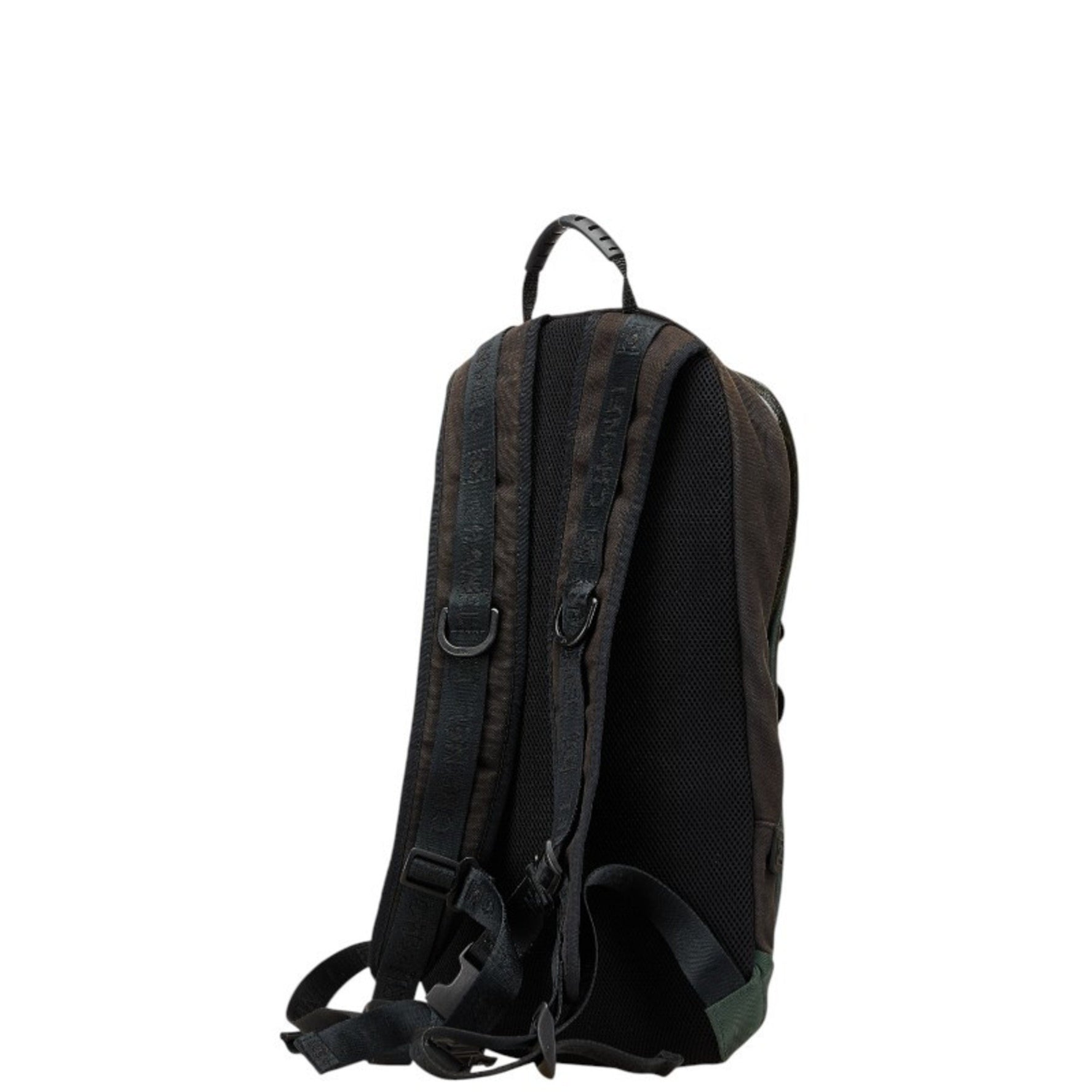 Chanel Sport Line Coco Mark Backpack in Black and Green Canvas Nylon