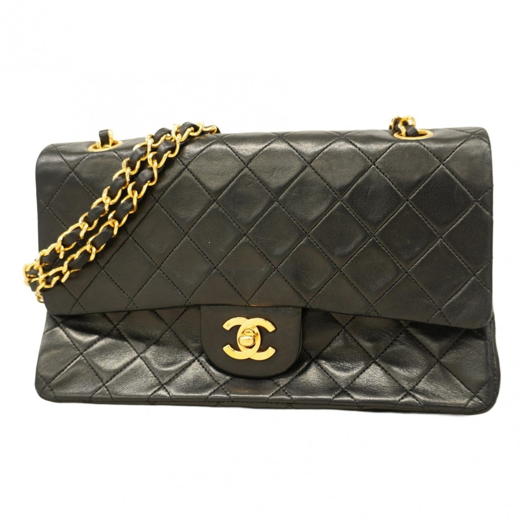 Chanel Shoulder Bag W Flap Chain Lambskin