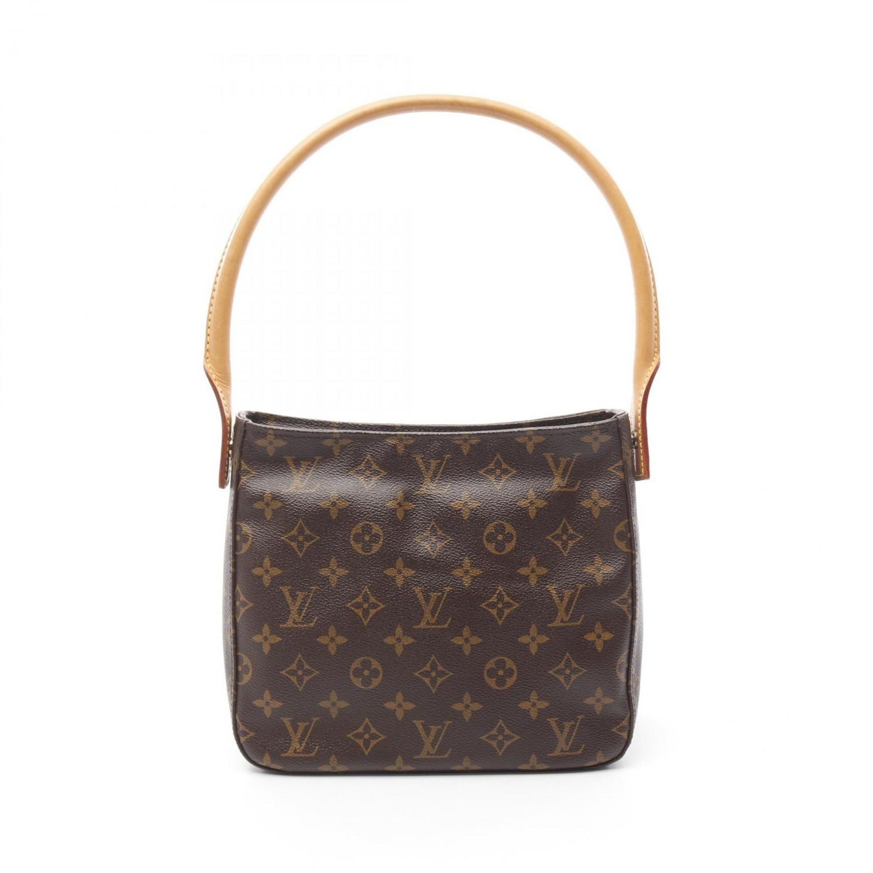 Louis Vuitton Looping MM Monogram Shoulder Bag Coated Canvas Leather Brown