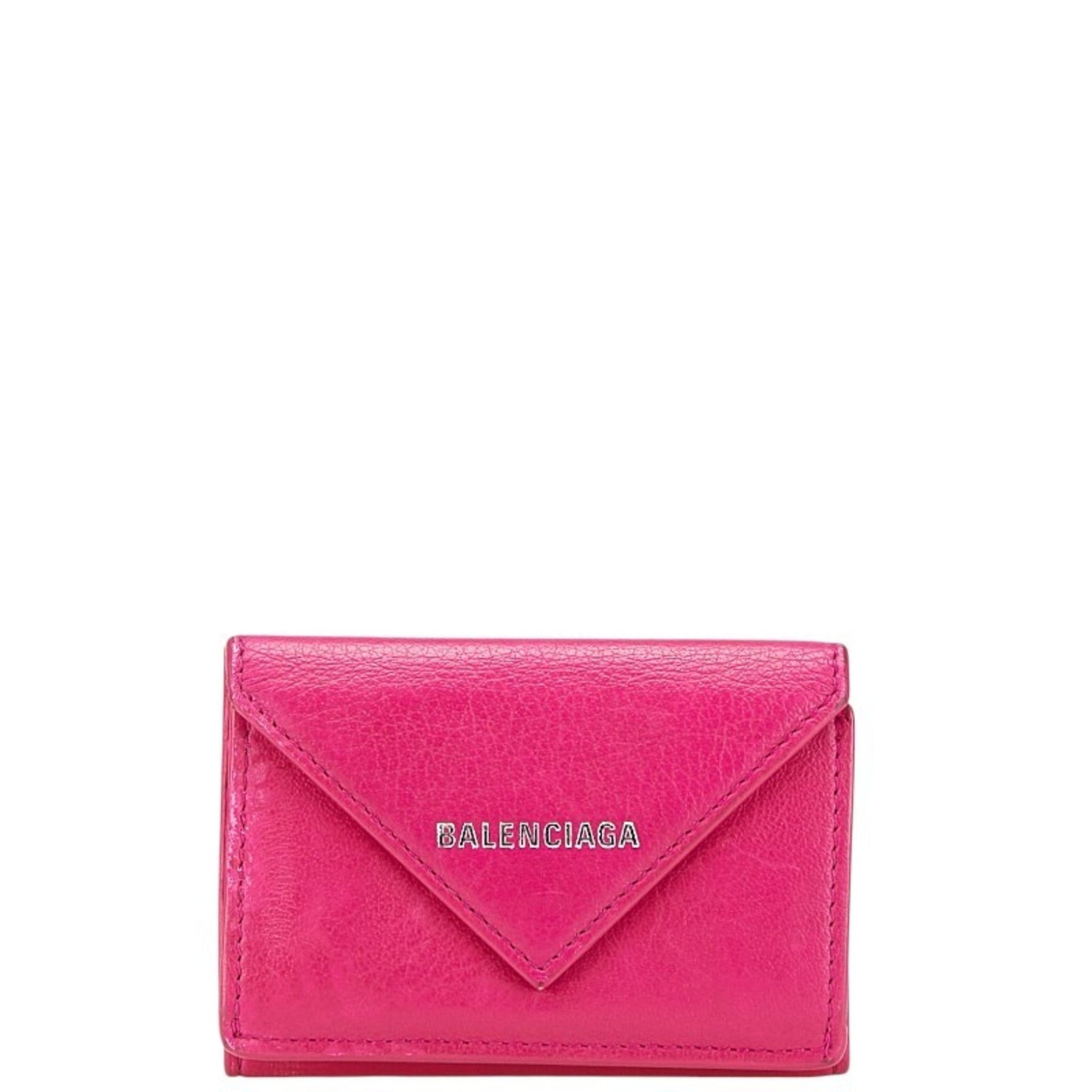 Balenciaga Tri-fold Compact Wallet Leather