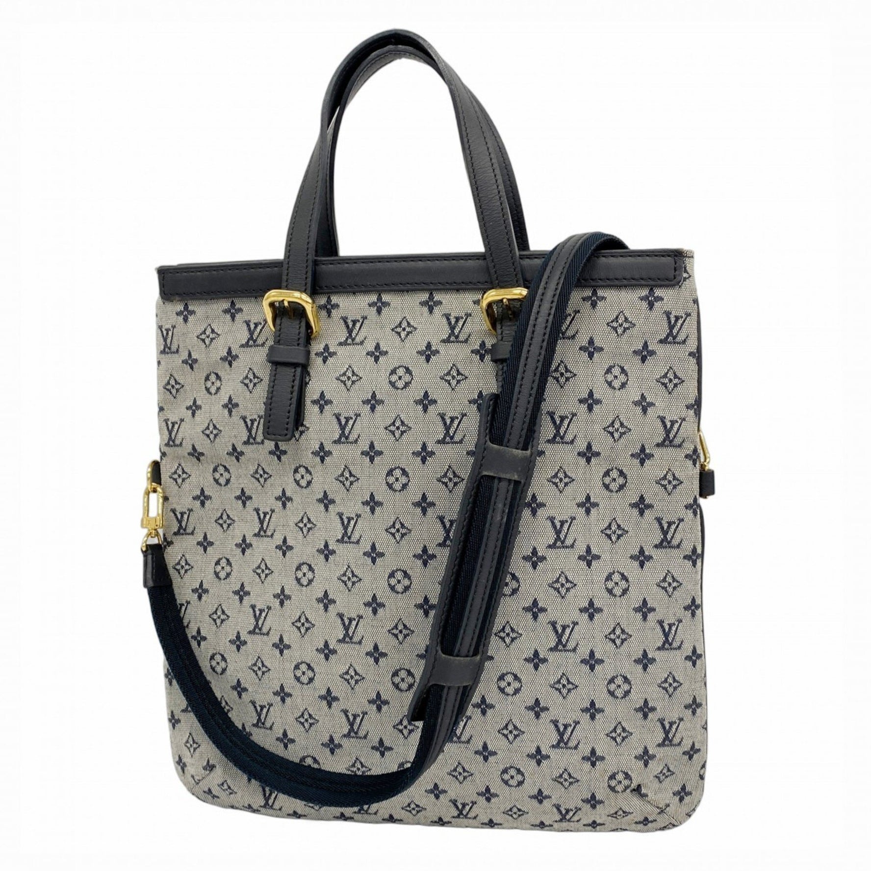 Louis Vuitton Monogram Mini Françoise Handbag M92208 Blue Women's