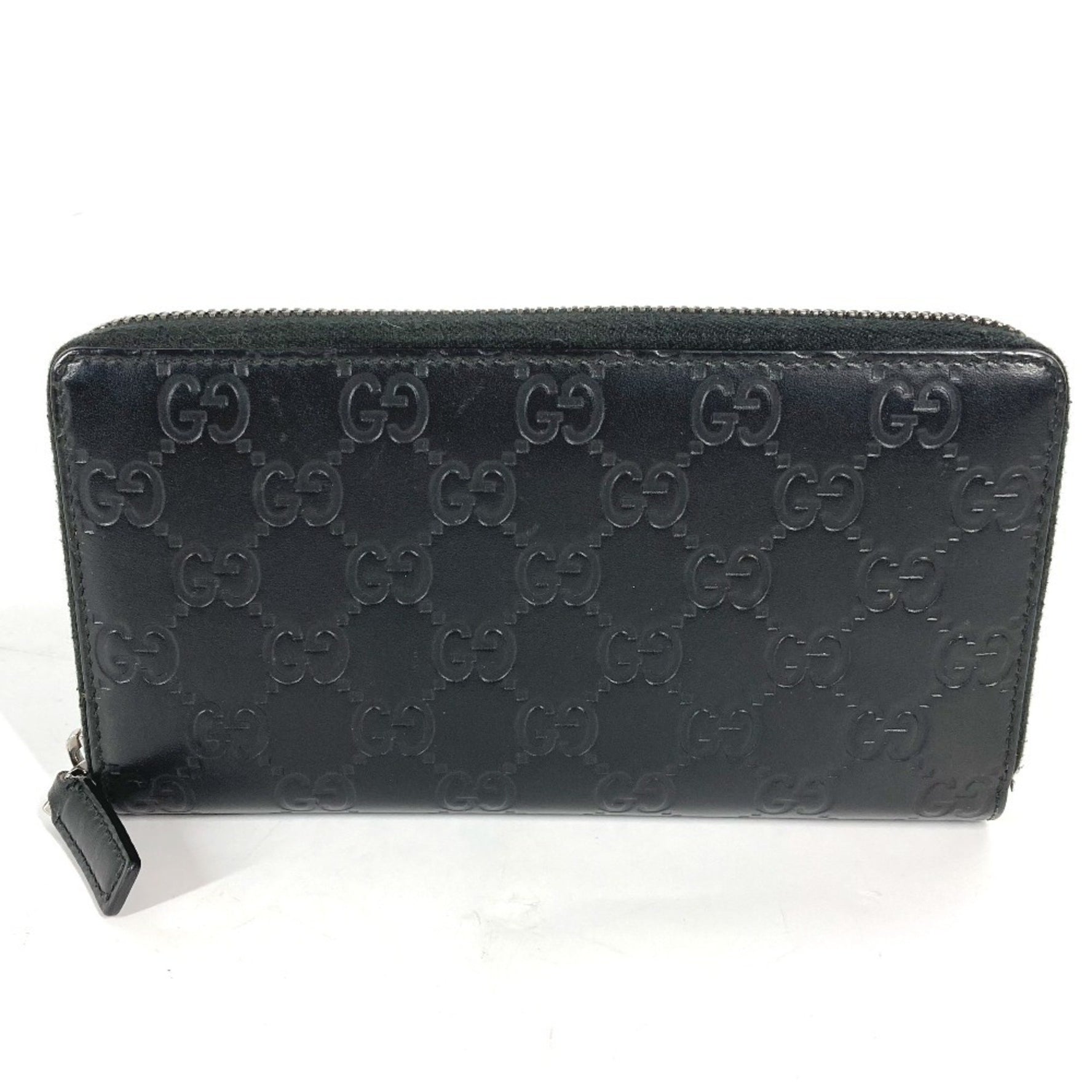 GUCCI Guccissima GG Round Zip Long Wallet in Shimmering Leather