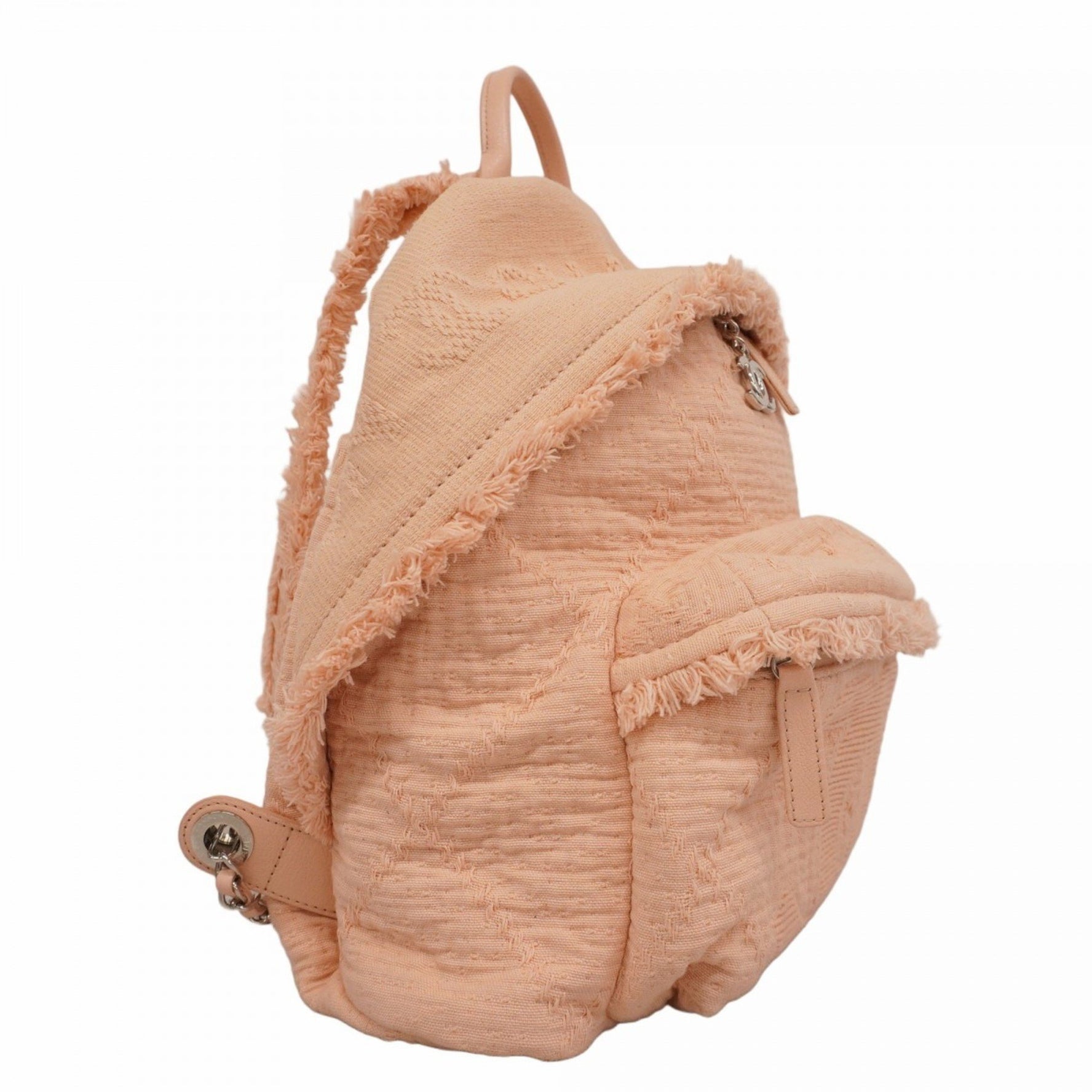 Chanel Backpack/Daypack Canvas Pink Women's