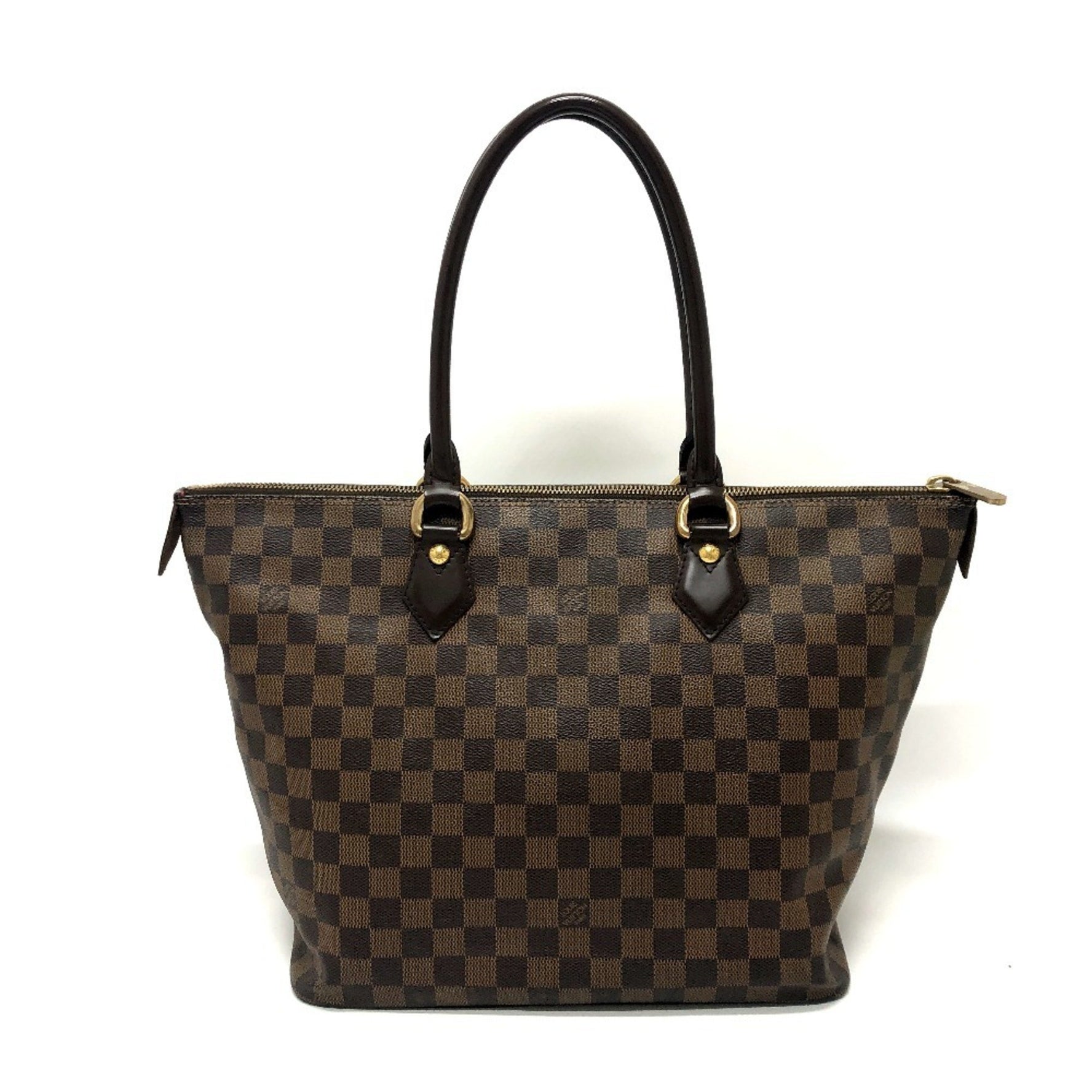 LOUIS VUITTON N51182 Saleya MM Tote Bag, Damier Canvas, Women's, Ebene, Brown