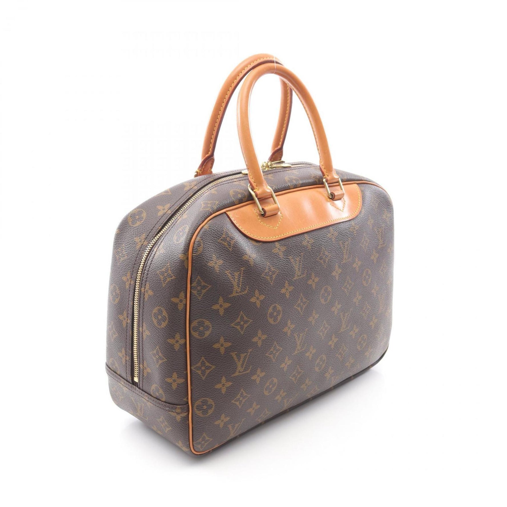 Louis Vuitton Deauville Bowling Vanity Handbag, Coated Canvas and Leather, Monogram