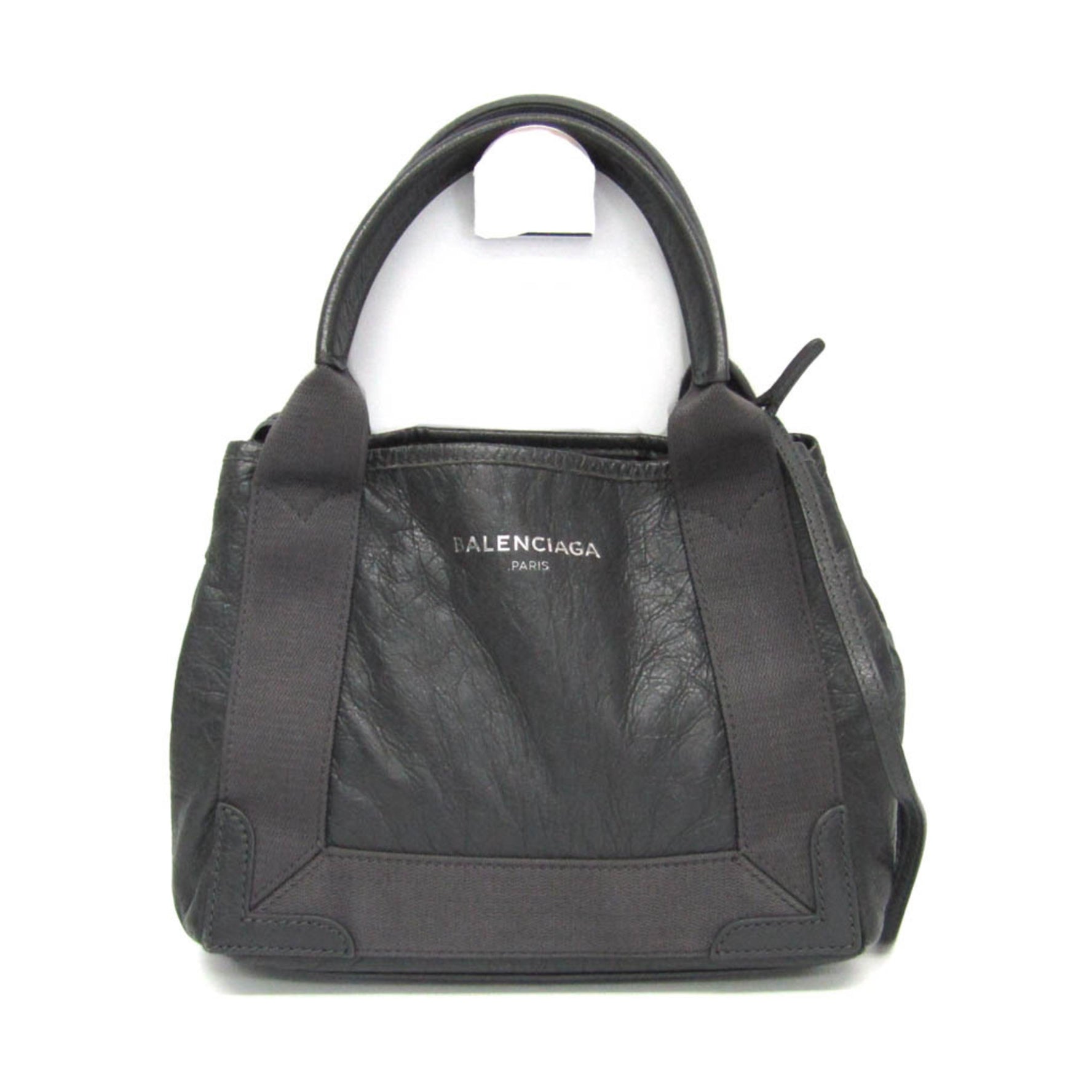 Balenciaga Navy Cabas XS Women's Leather Handbag,Shoulder Bag Dark Gray