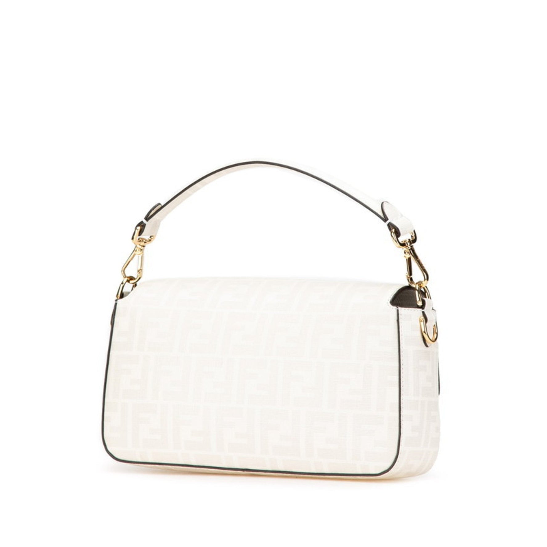 Fendi Zucca Mamma Bucket Handbag/Shoulder Bag, White, Gray, Multicolor Leather