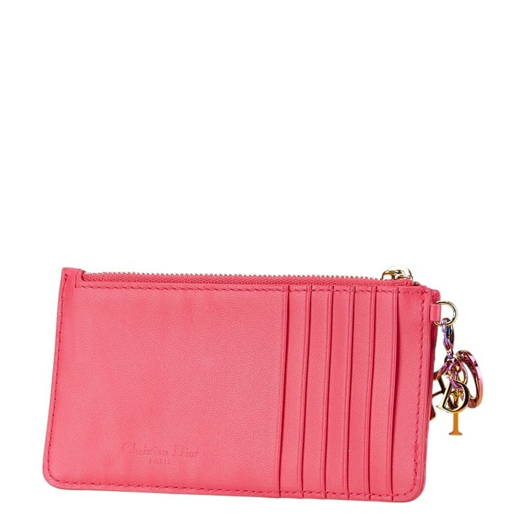 Christian Dior Dior Cannage Card Case, Leather
