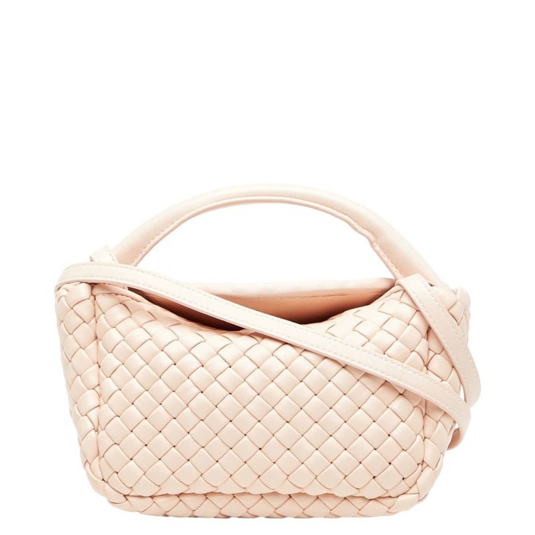 Bottega Veneta Intrecciato Small Cobblestone Handbag/Shoulder Bag, Leather